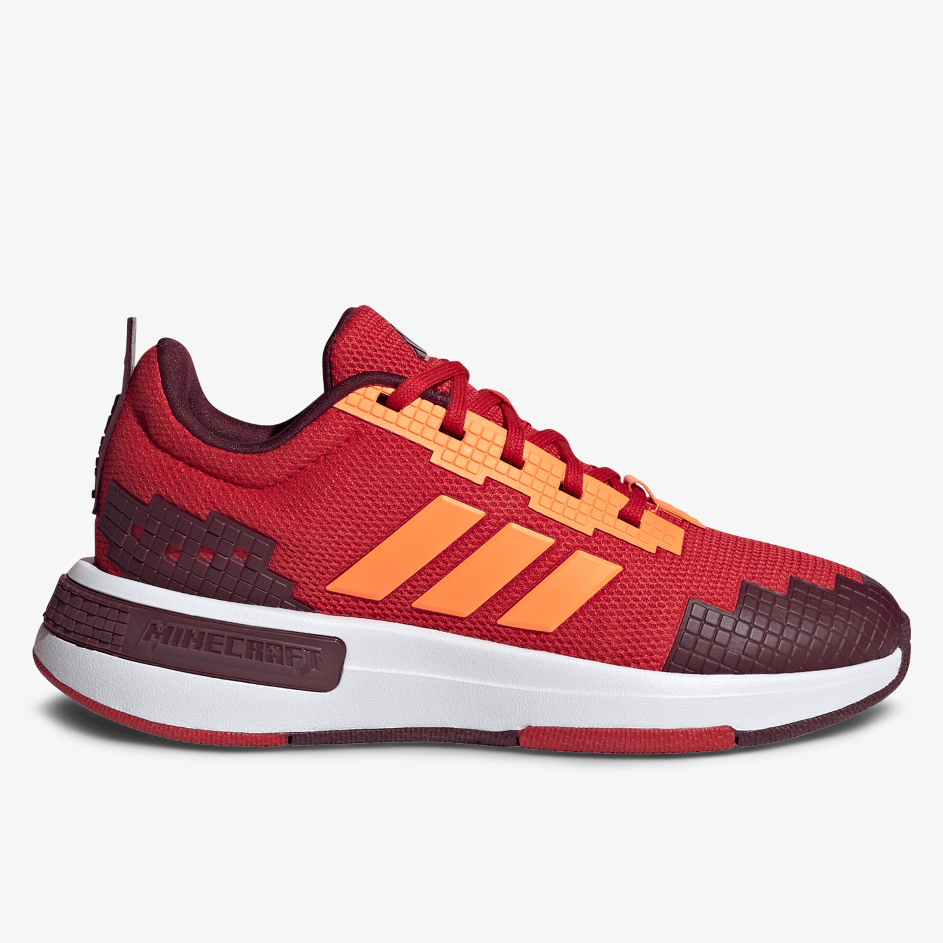Leichter roter Sneaker mit atmungsaktivem Obermaterial und komfortabler Passform in moderner Seitenansicht