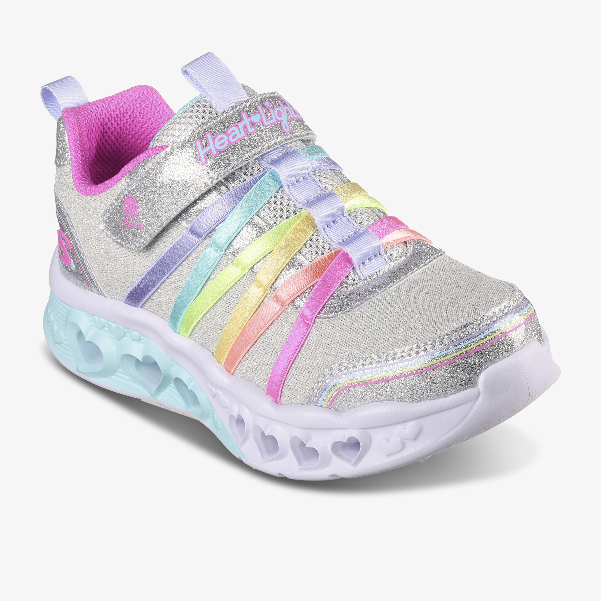 Bunter Sneaker mit leuchtenden Farben und elastischem Verschluss für optimalen Tragekomfort.