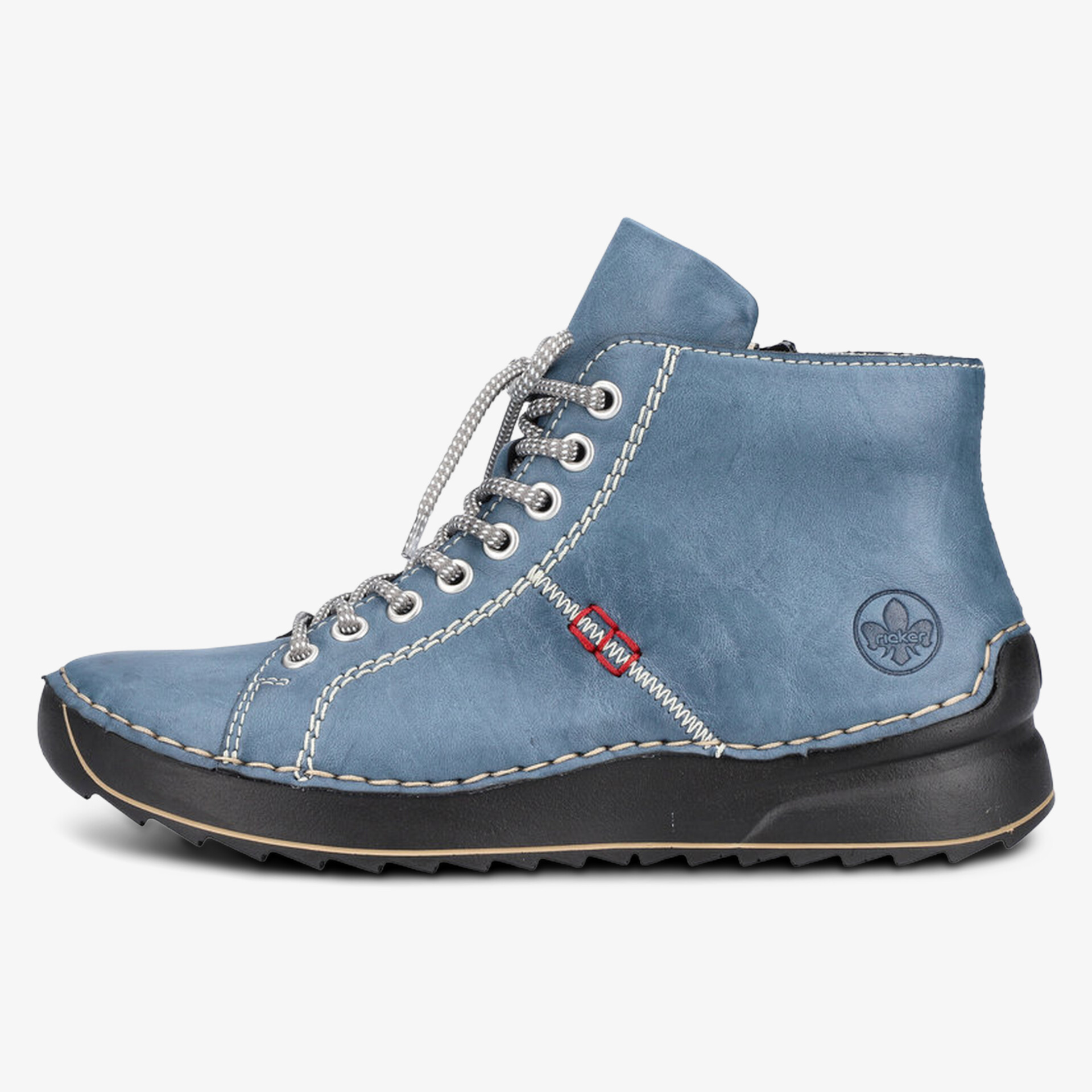 Blauer Schuh mit robuster Sohle und modischer Schnürung, komfortabel und leicht für vielseitigen Einsatz