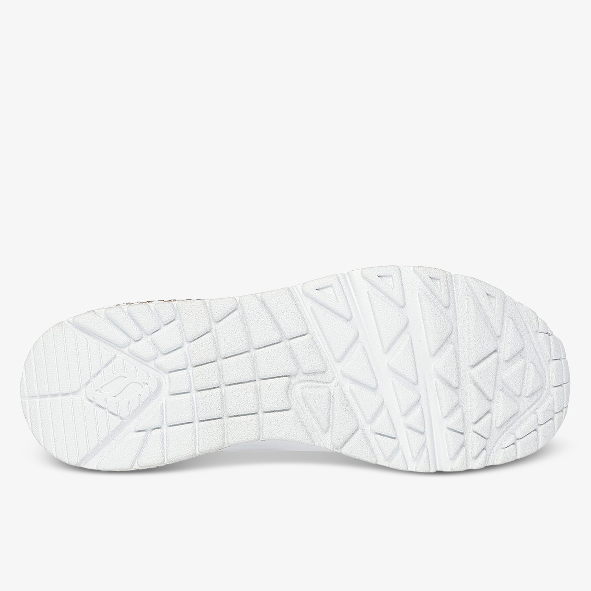 Weiße robuste Sohle mit griffigem Profil für besten Halt und Komfort.