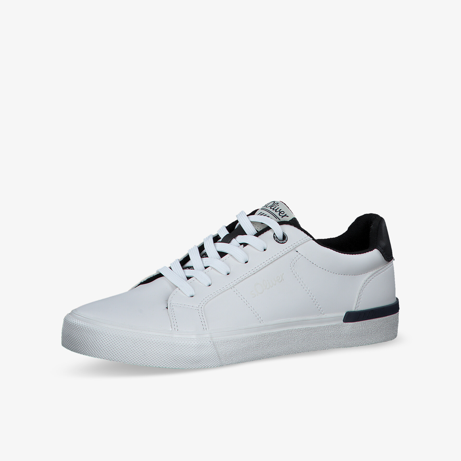 Moderner weißer Sneaker mit Kontrastelementen und sportlichem Design für vielseitigen Einsatz.