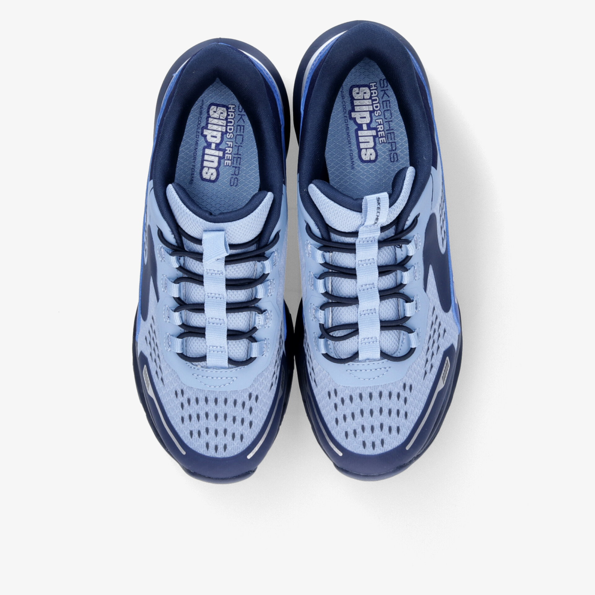 Leichte, atmungsaktive Sportschuhe in Blautönen mit bequemer Passform und rutschfester Sohle, Draufsicht