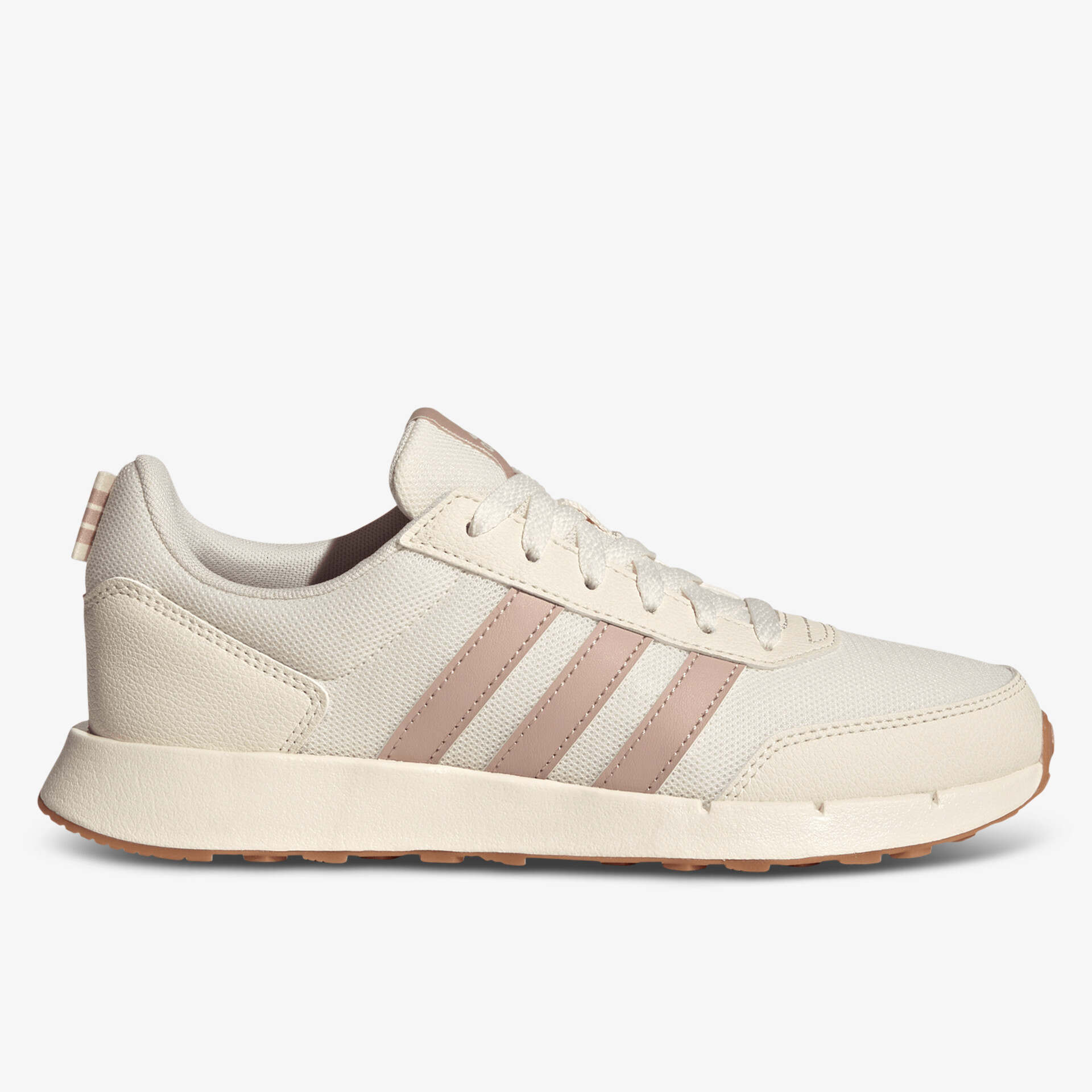 leichter und bequemer Sneaker mit atmungsaktivem Material und sportlichem Design in neutralen Farben seitlich