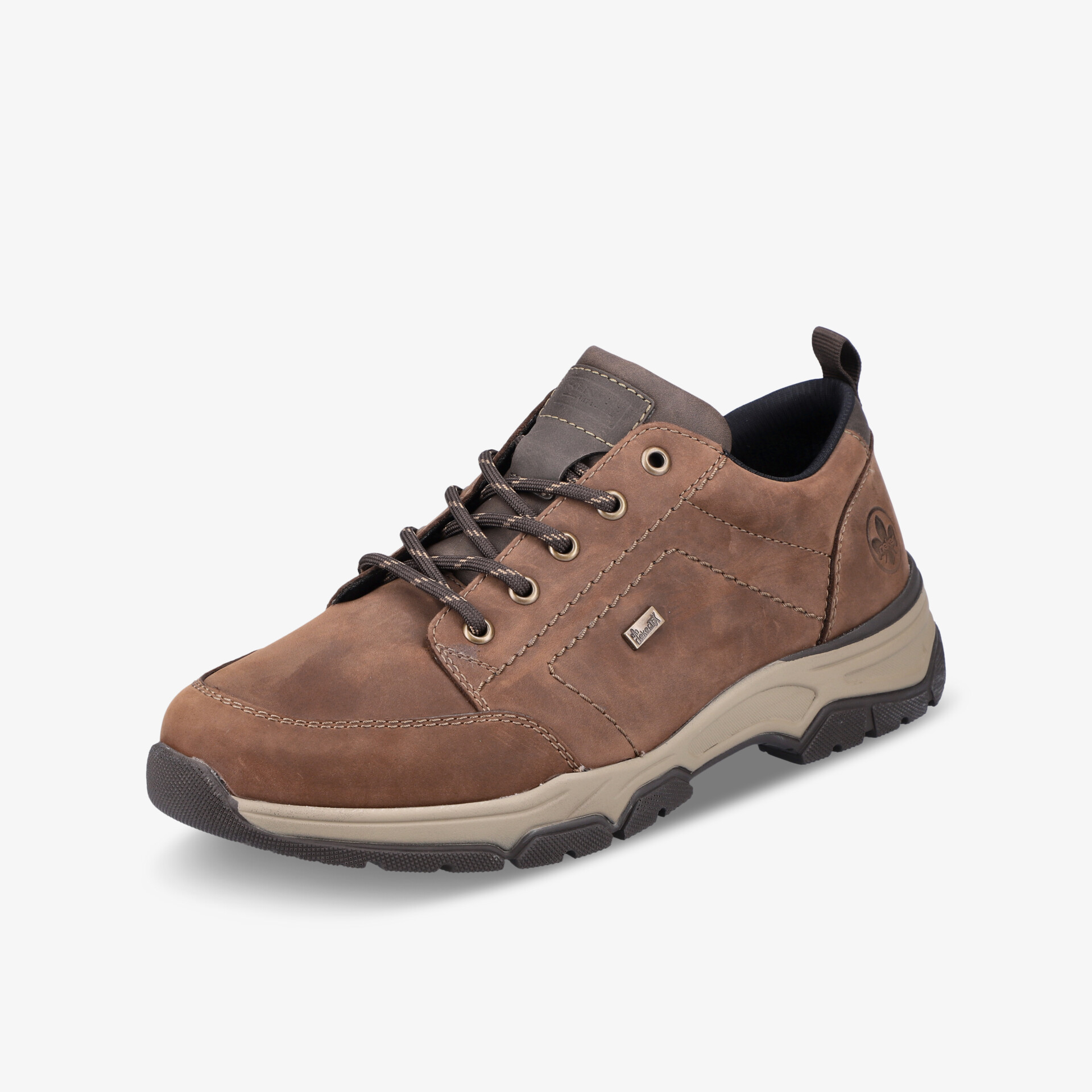 Brauner lässiger Sneaker mit robuster, rutschfester Außensohle und bequemen Polsterungen für optimalen Tragekomfort