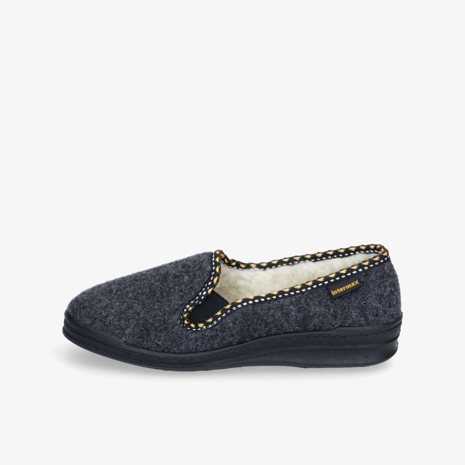 Komfortabler dunkelblauer Slipper mit weichem Innenfutter und sorgenfreiem Halt für den Alltag.