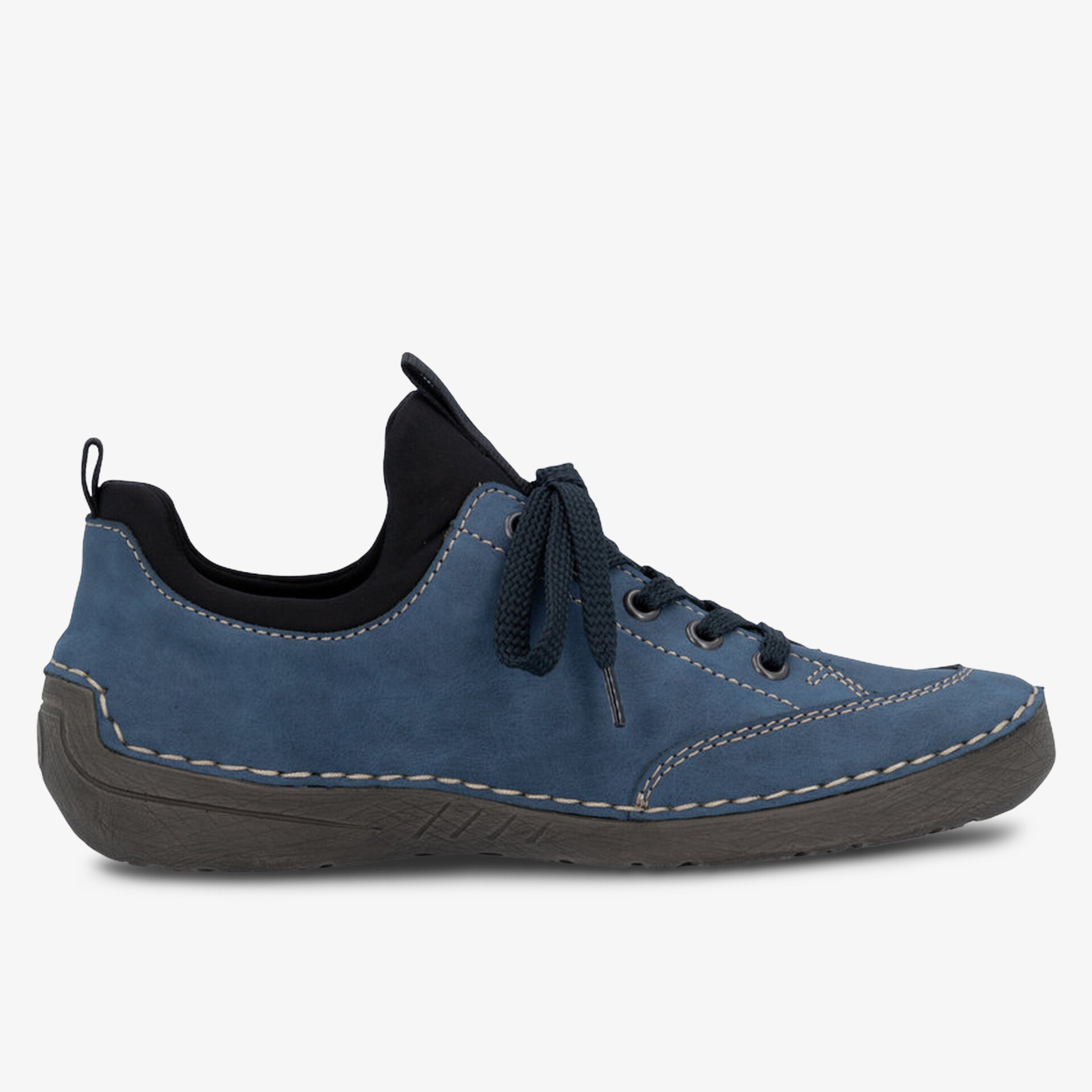 Bequemer blauer Sneaker mit flexibler Sohle und leichter Schnürung für hohen Tragekomfort