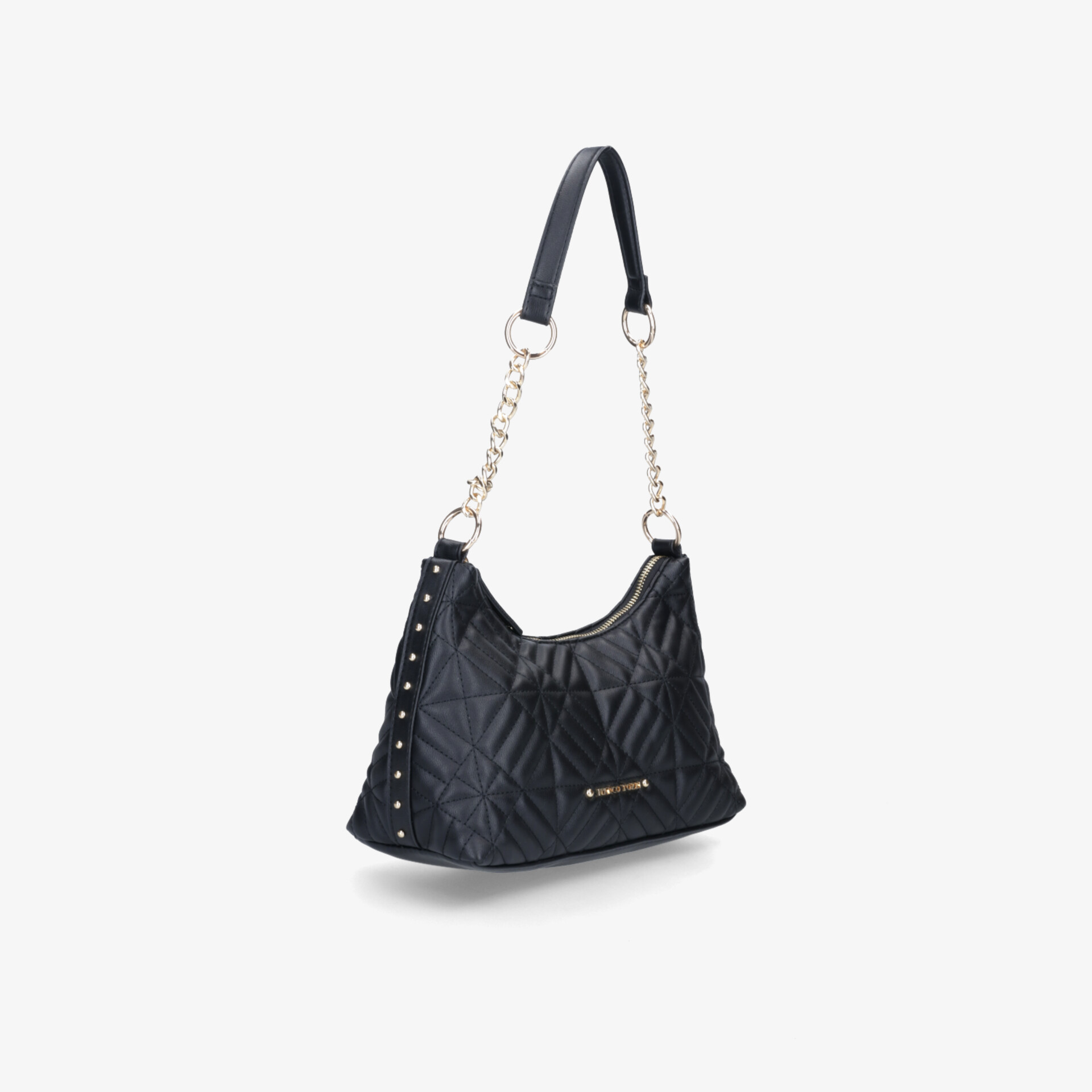 Elegante schwarze Tasche mit geräumigem Innenraum und robustem Griff, stilvolles und modisches Design