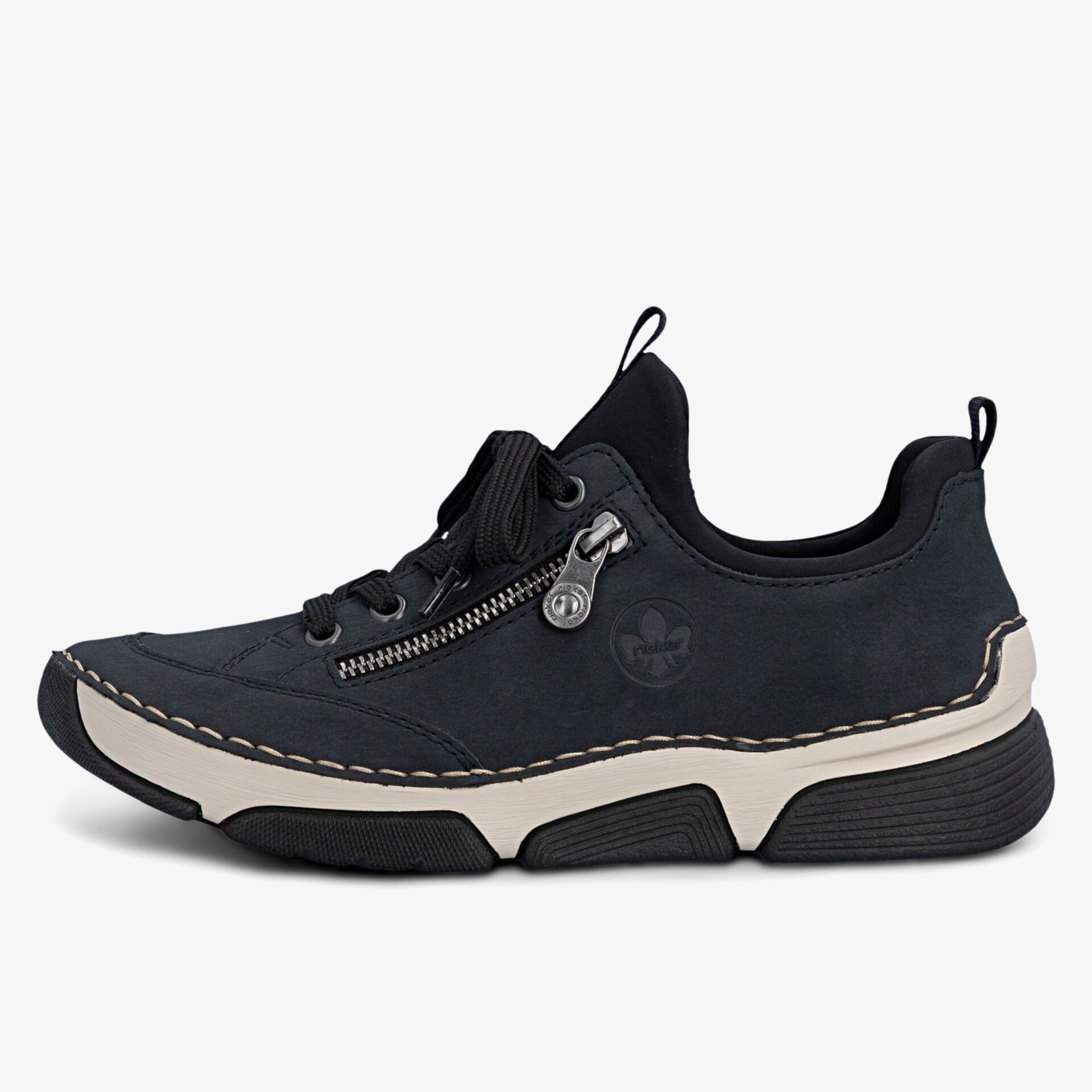 Bequemer sportlicher Schuh mit seitlichem Reißverschluss und rutschfester Sohle in zeitlosem Design
