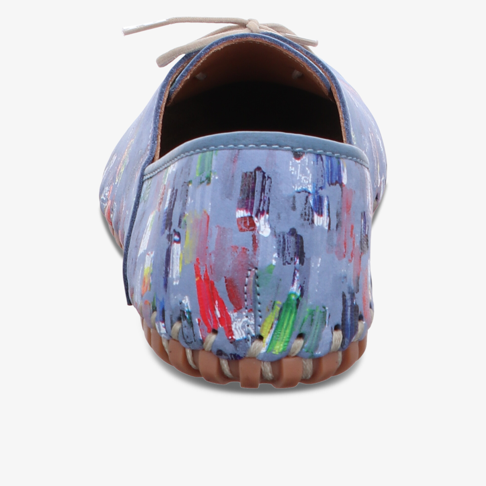 Farbenfroher Schuh in Kunstleder mit rutschfester Sohle. Ideal für einen stylischen Auftritt.