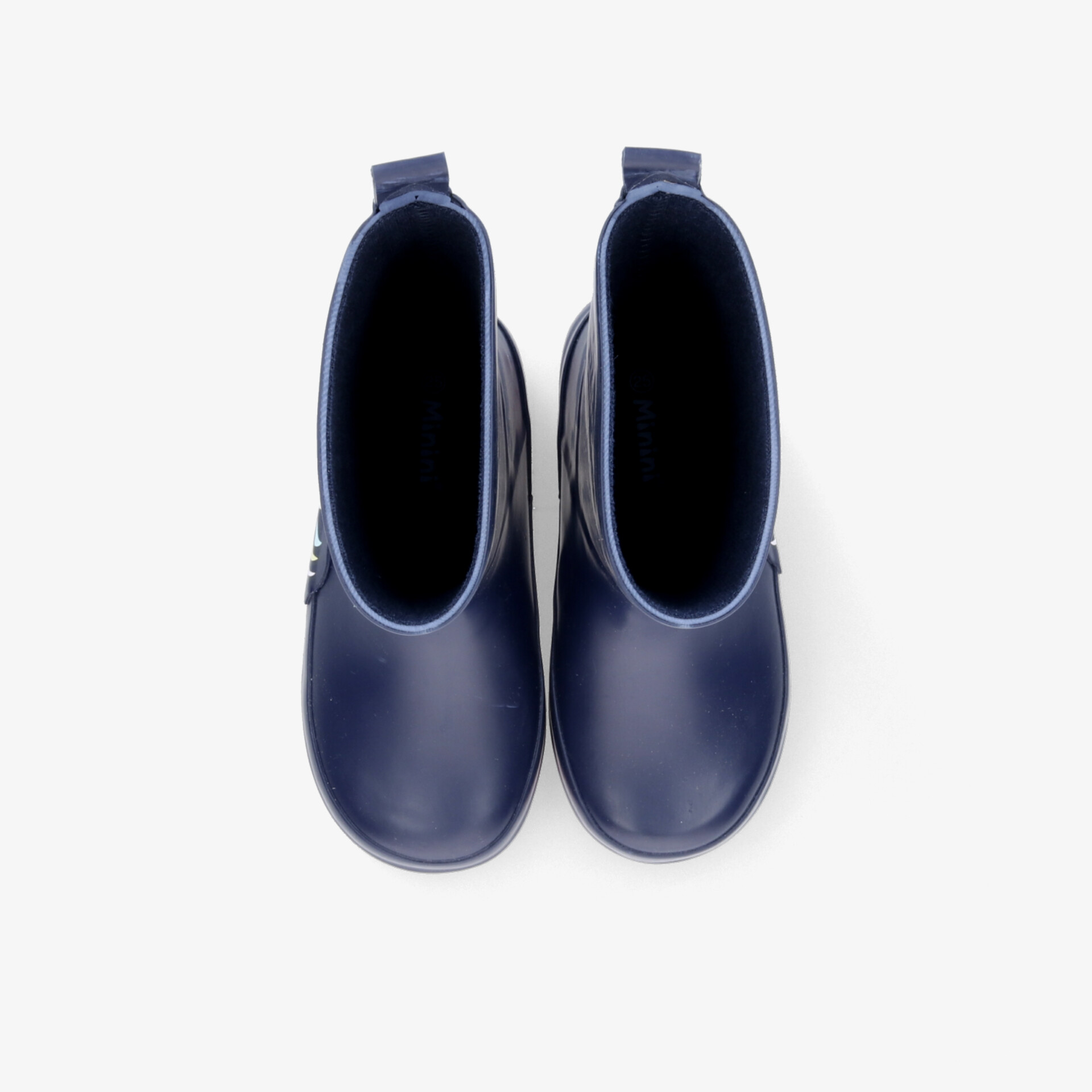 Blauer Schuh in Draufsicht, robustes Material, wasserabweisend und rutschfeste Sohle, leicht und bequem