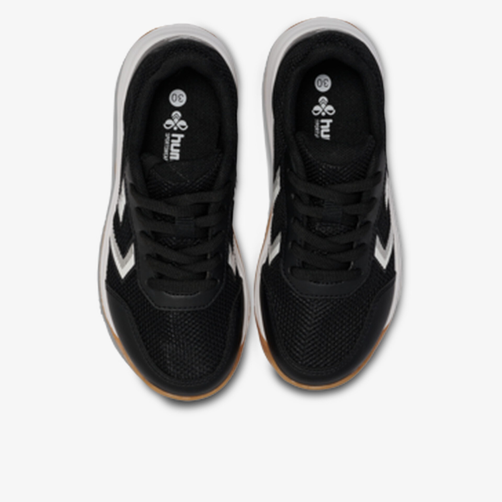 Leichte schwarze Sneaker mit weißem Akzent, bequeme Passform und moderne sportliche Optik von oben