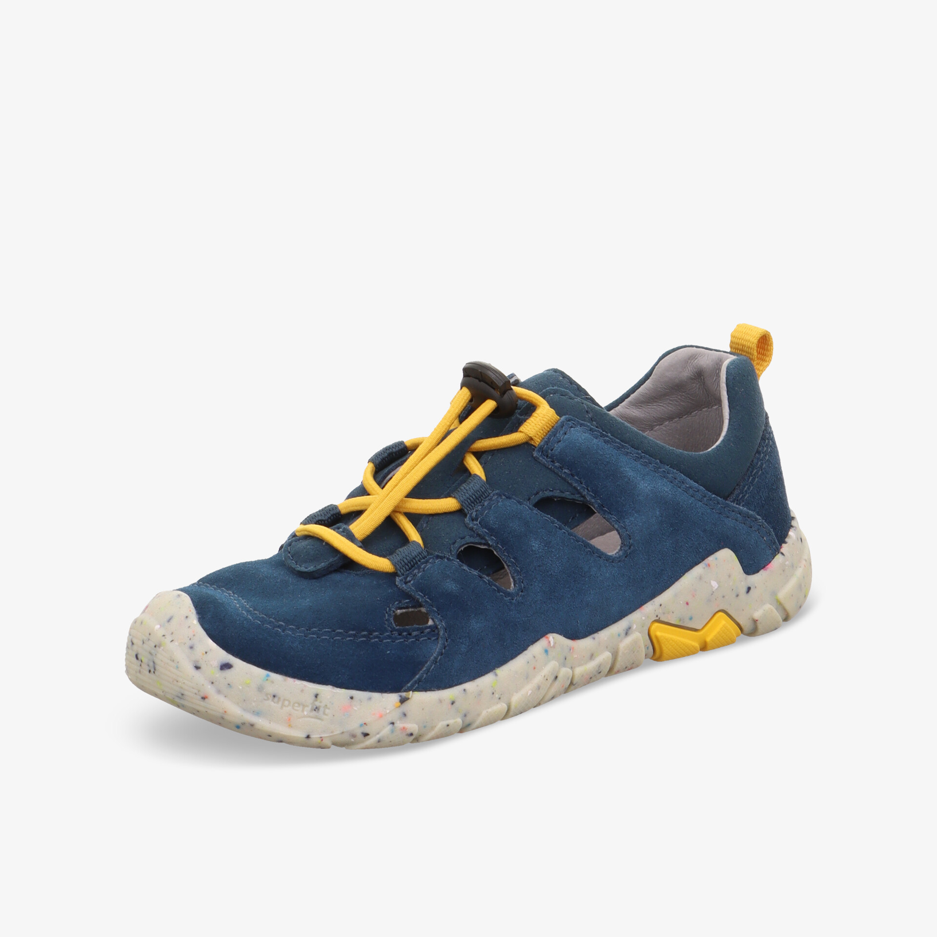 Blauer sportlicher Freizeitschuh mit flexibler, rutschfester Laufsohle und bequemer Passform