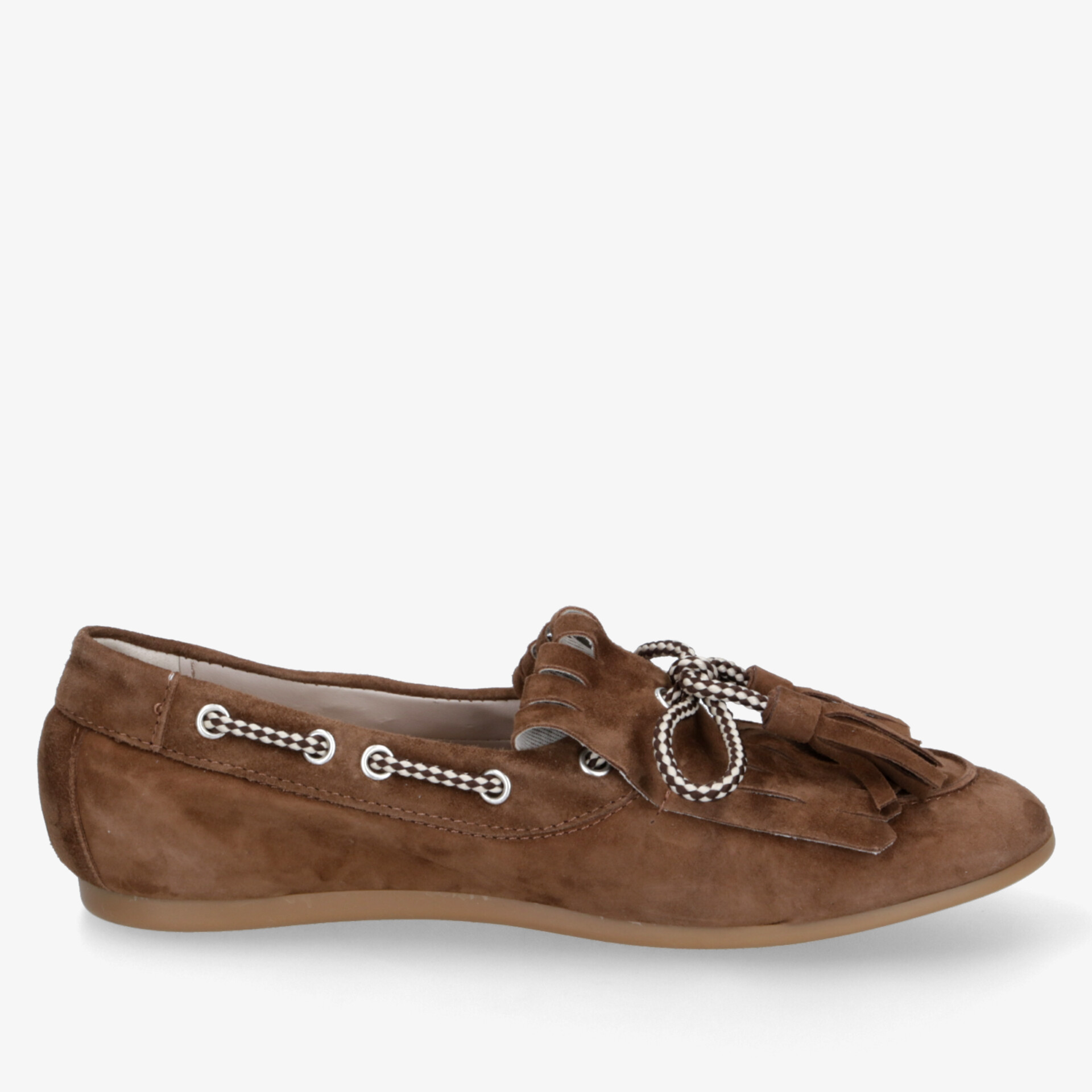 Eleganter brauner Loafer mit Quasten, weichem Leder und bequemer flacher Sohle, perfekt für stilvolle Anlässe