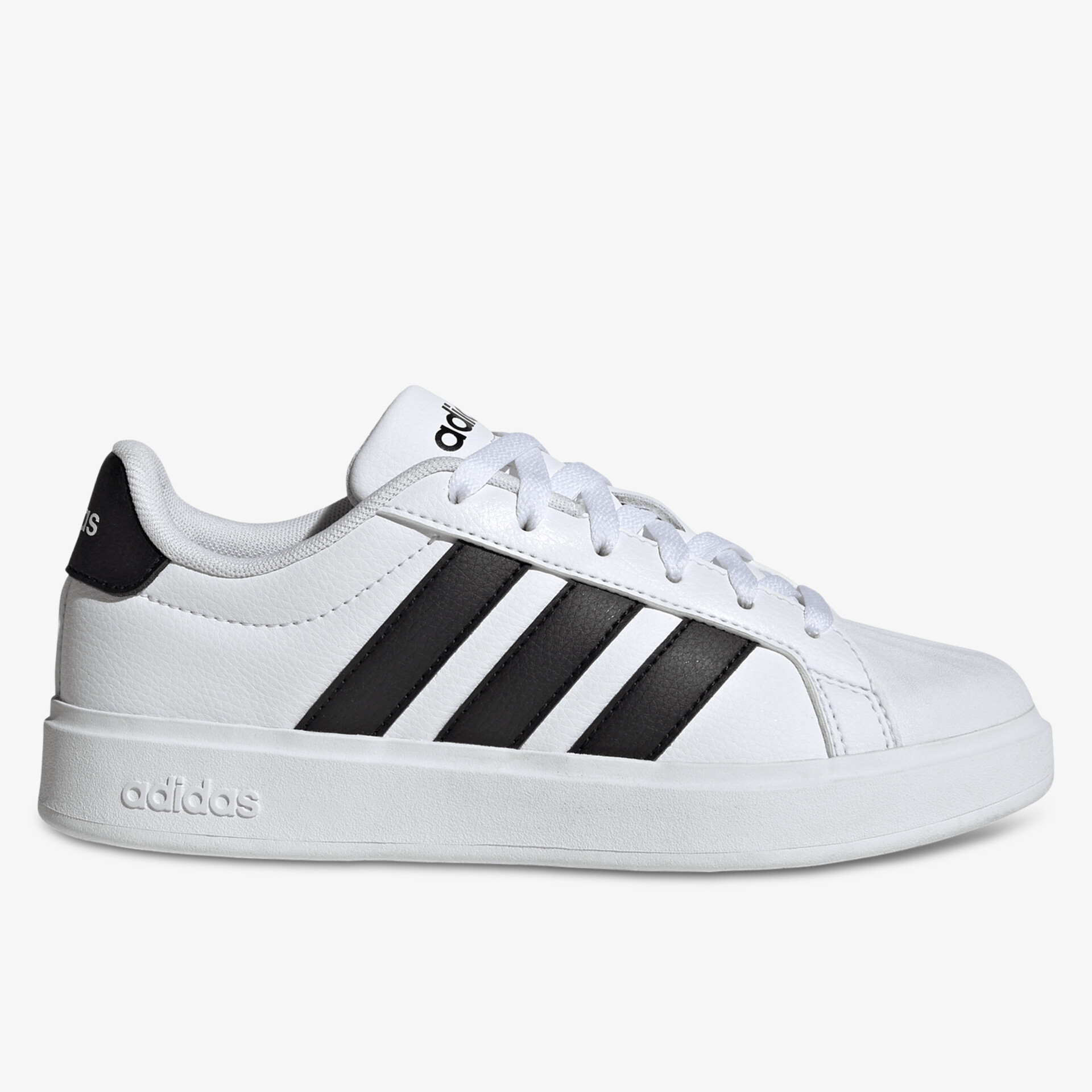 Moderner weißer Sneaker mit schwarzen Streifen, bequem und langlebig für sportlichen und klassischen Stil