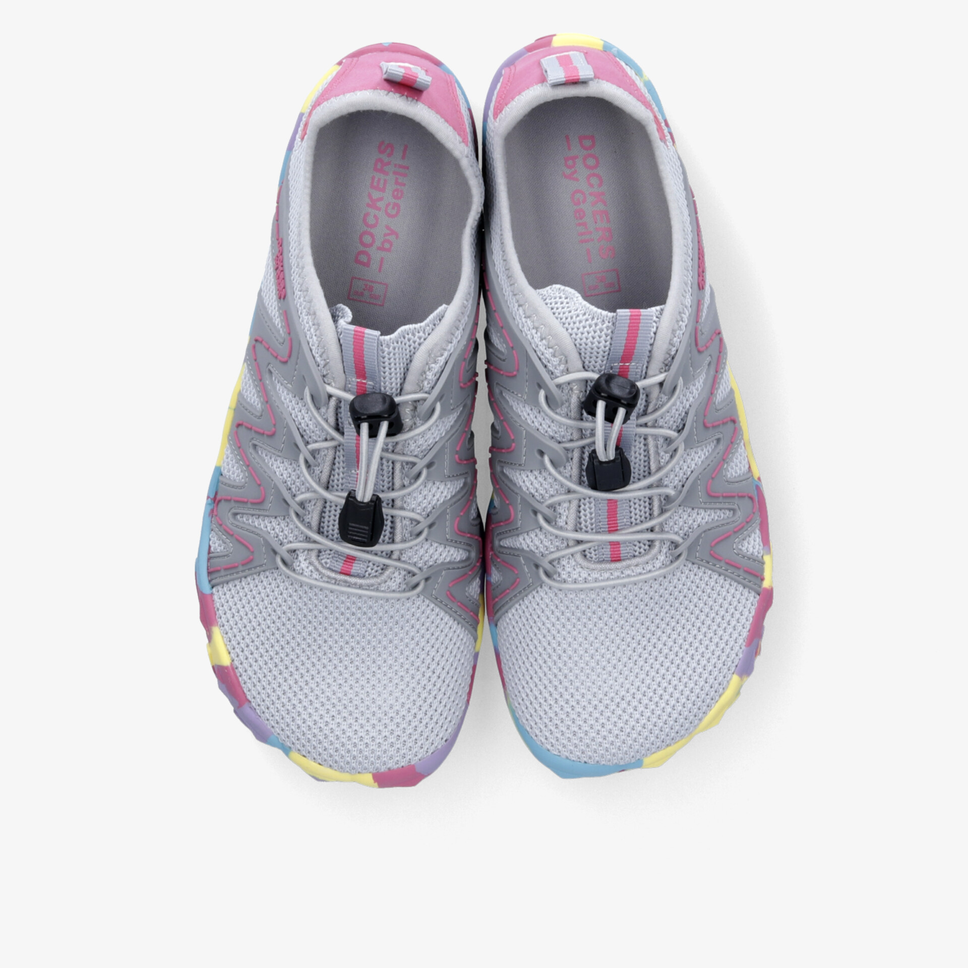 Leichte sportliche Sneaker mit atmungsaktivem Material und elastischer Schnürung, farbenfrohe Akzente, flexible Sohle