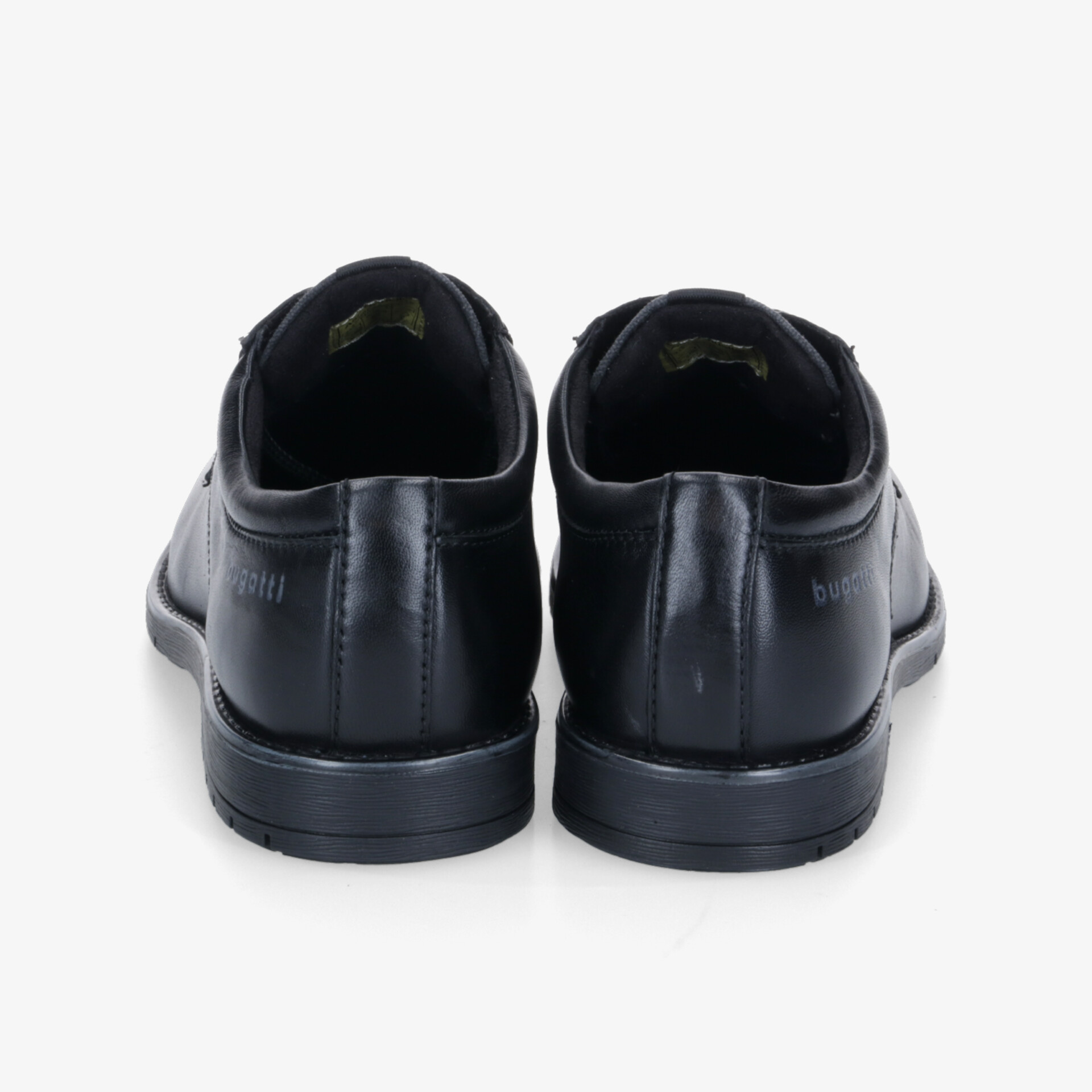 Elegante schwarze Lederschuhe mit strapazierfähiger Sohle und zeitlosem Design, ideal für jeden Anlass.