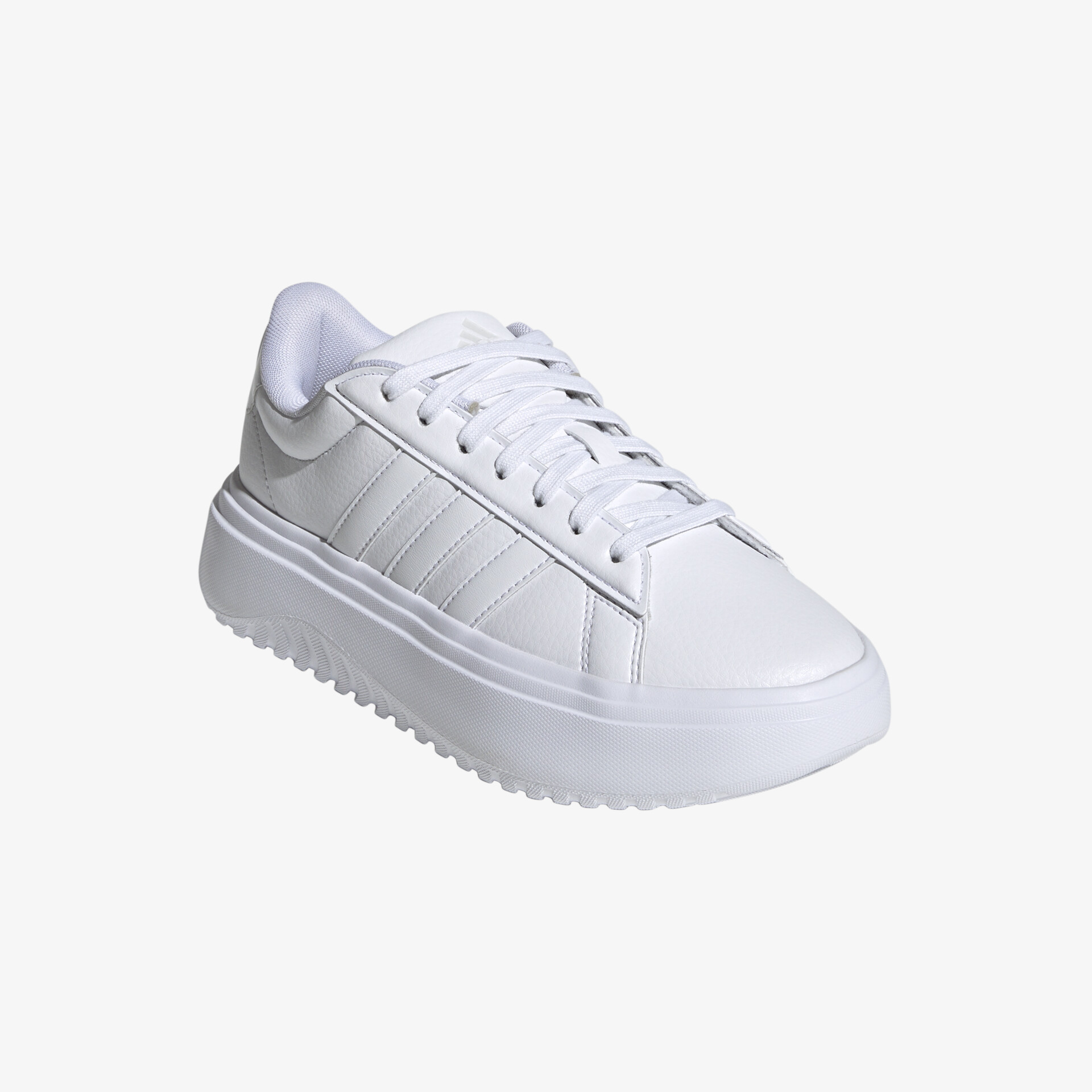Moderner weißer Sneaker mit sportlichem Design und robustem Sohlenprofil für optimalen Komfort und Stil.