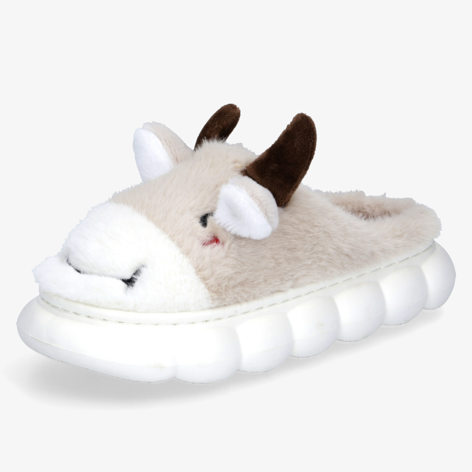 Bequeme Plüsch-Hausschuhe mit Kuhmotiv und rutschfester Sohle für ultimativen Komfort und Gemütlichkeit.