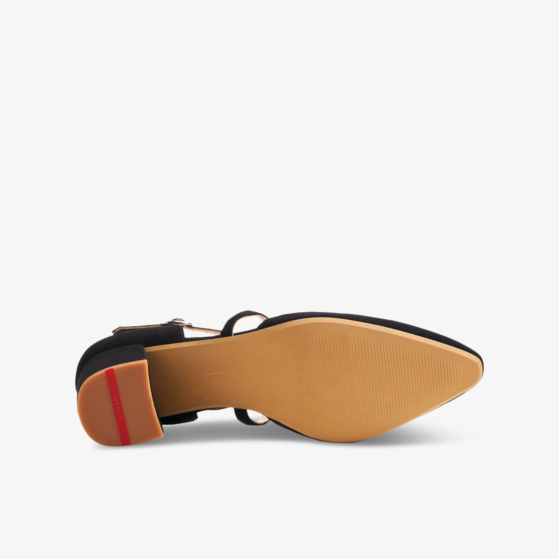 Eleganter Schuh mit rutschfester Sohle und hochwertiger Verarbeitung aus seitlicher Perspektive.