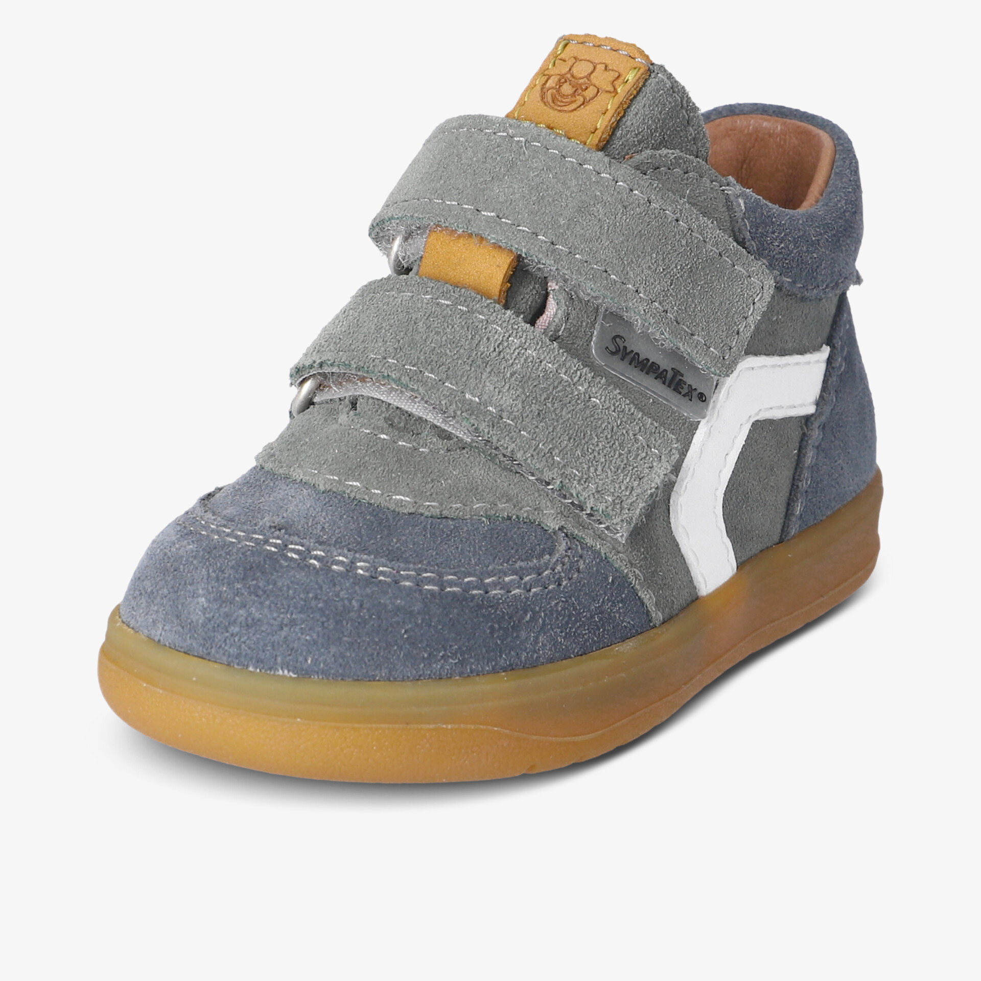 Hochwertiger Veloursleder-Schuh mit praktischem Klettverschluss und flexibel gepolsterter Laufsohle für besten Komfort