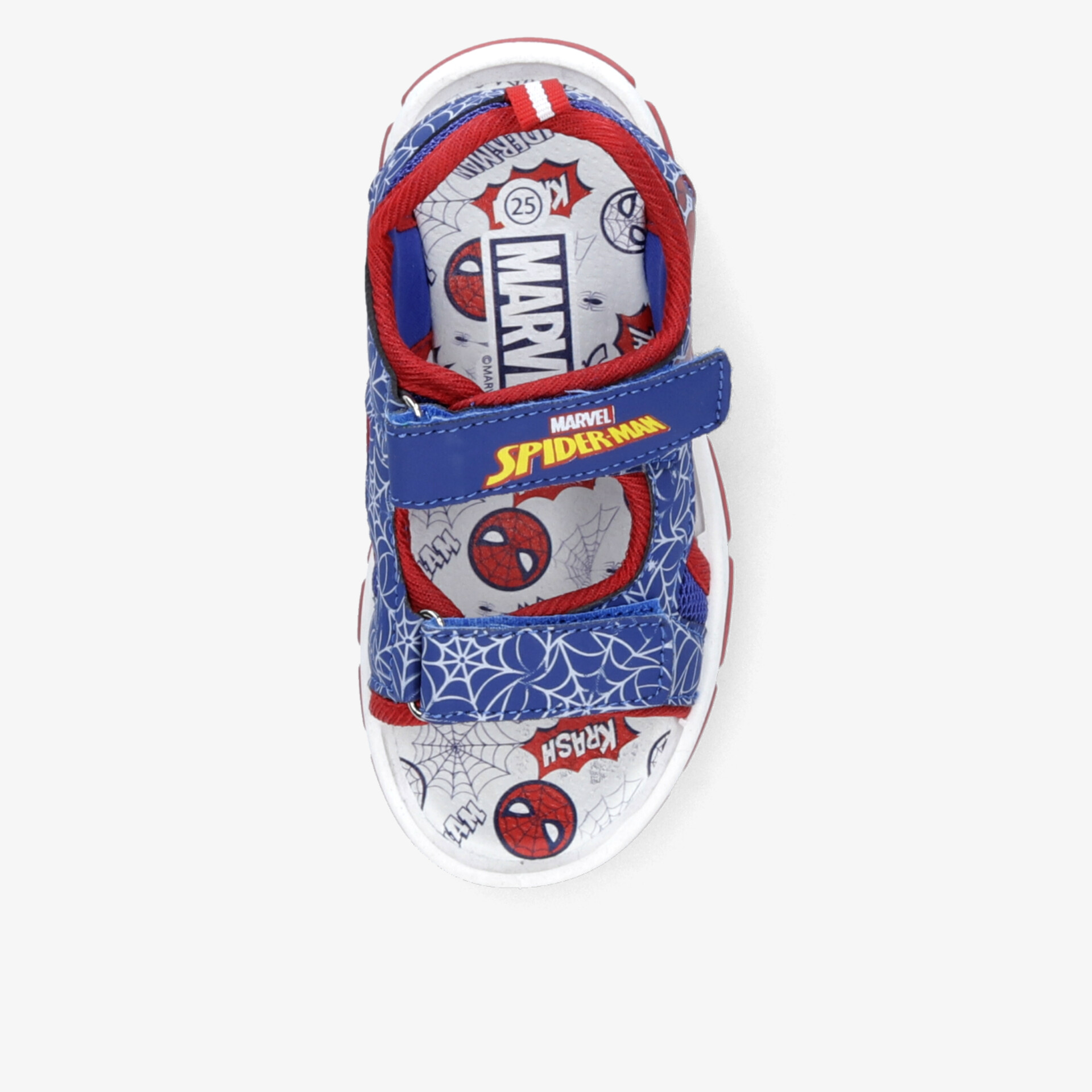 Bunte Spiderman Kindersandale mit Klettverschluss für leichtes An- und Ausziehen, atmungsaktiv und bequem