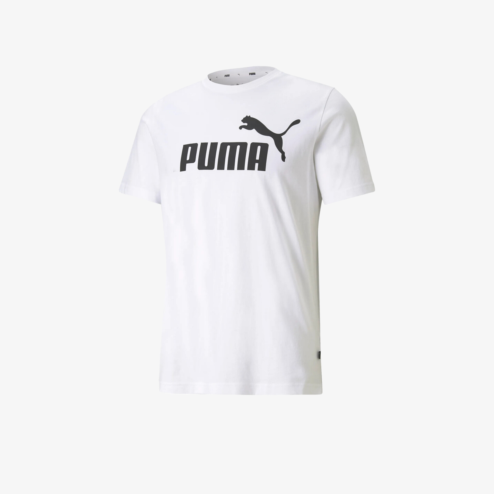 Weißes Puma T-Shirt mit großem Logo, bequem geschnittenes Kurzarmshirt für sportliche und lässige Looks