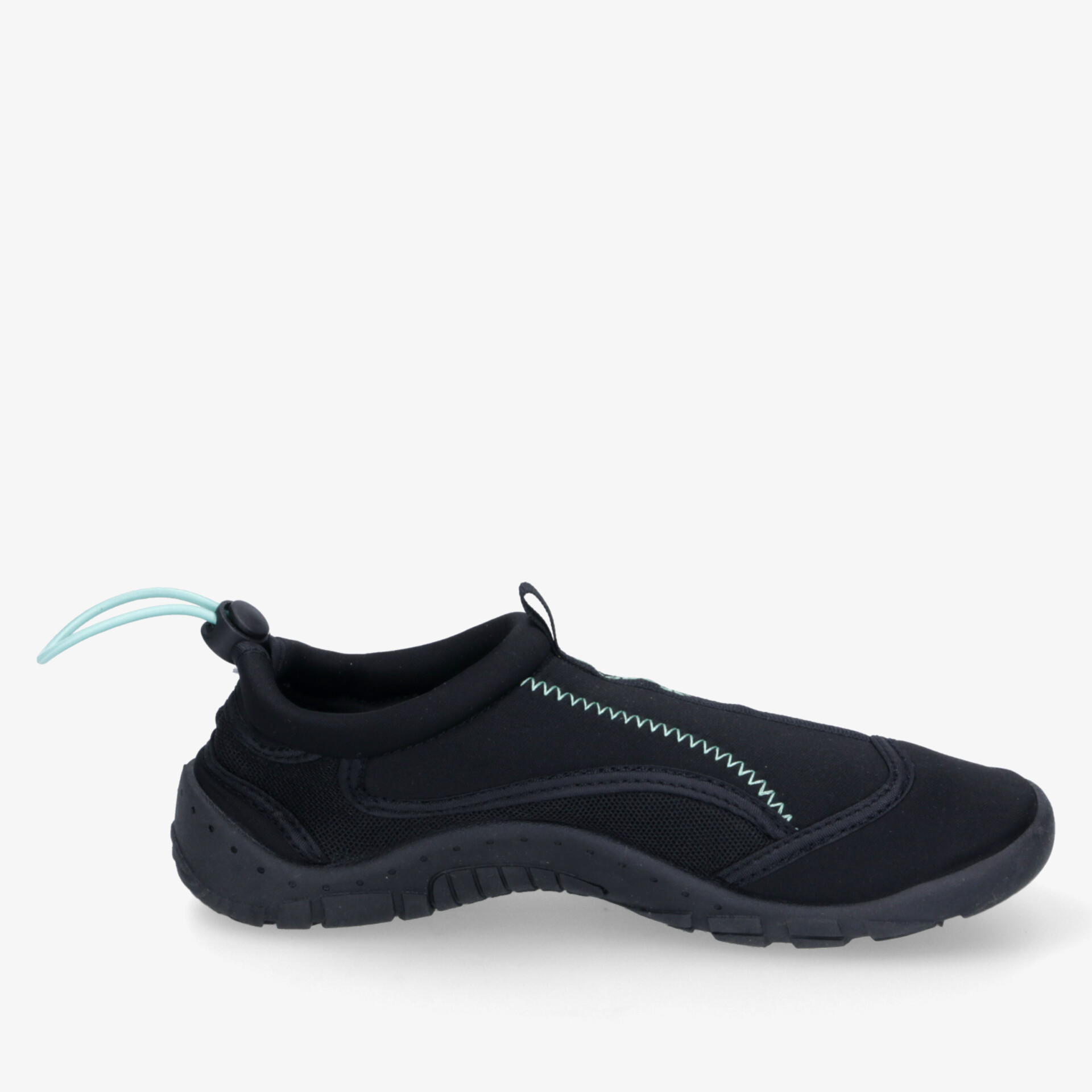 Leichter schwarzer Schuh mit flexibler Passform, rutschfester Sohle und atmungsaktivem Material für hohen Tragekomfort