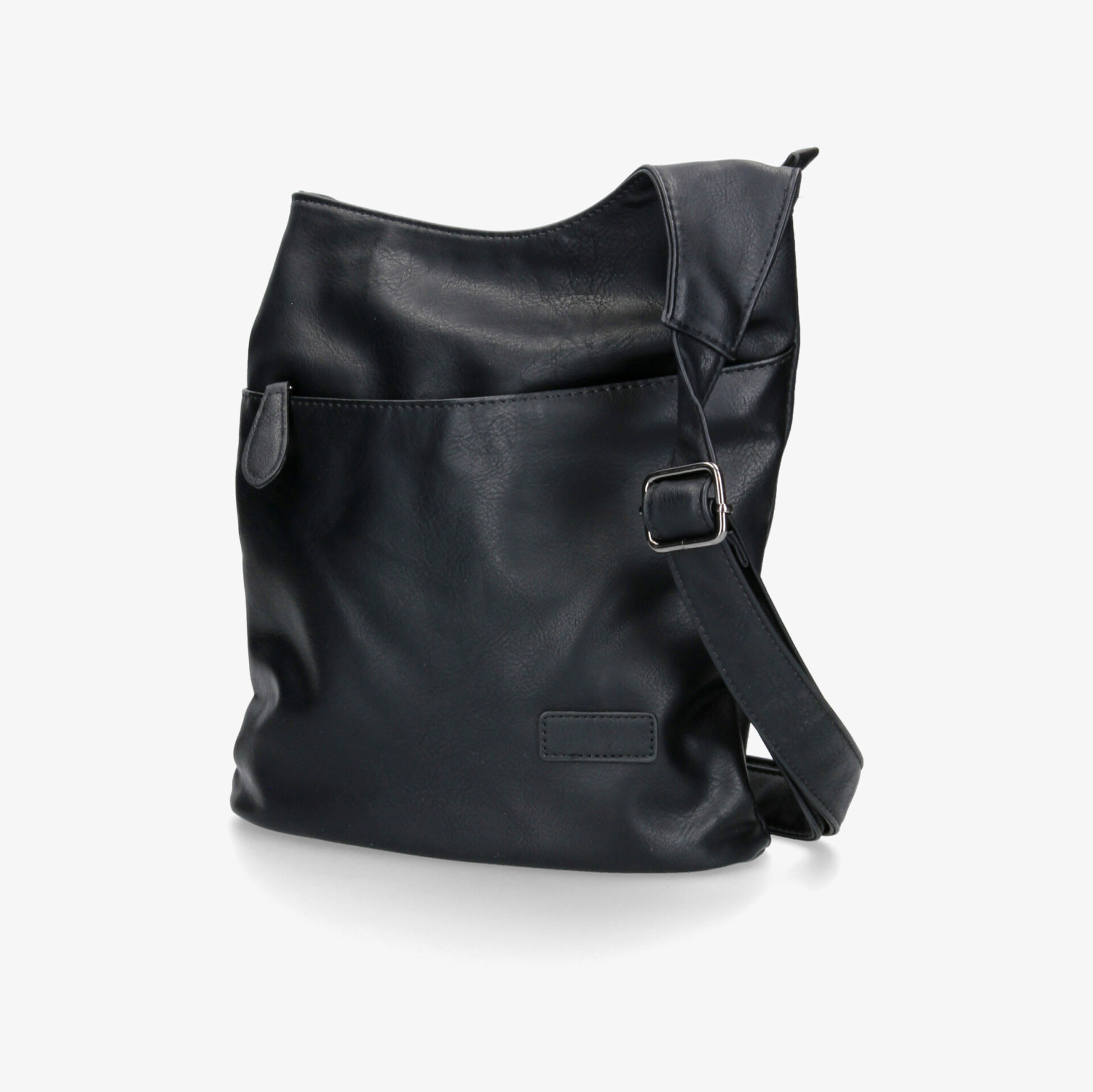 Elegante schwarze Umhängetasche mit geräumigem Hauptfach und verstellbarem Schultergurt für vielseitigen Gebrauch.