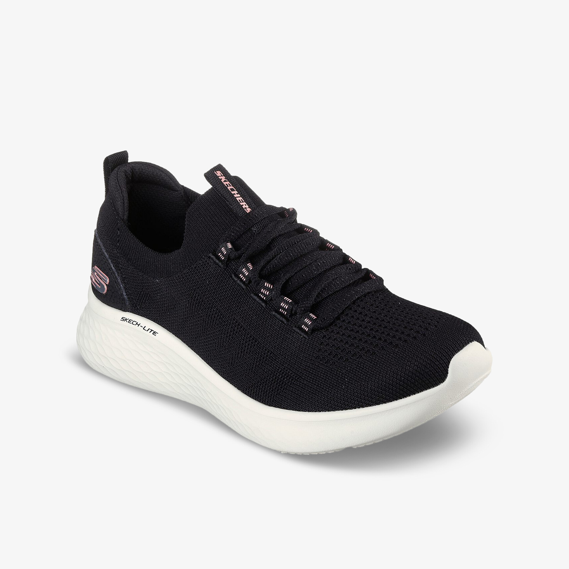 Schwarzer Sneaker mit weißer Sohle und modernem Design. Perfekt für Style und Komfort im Alltag.
