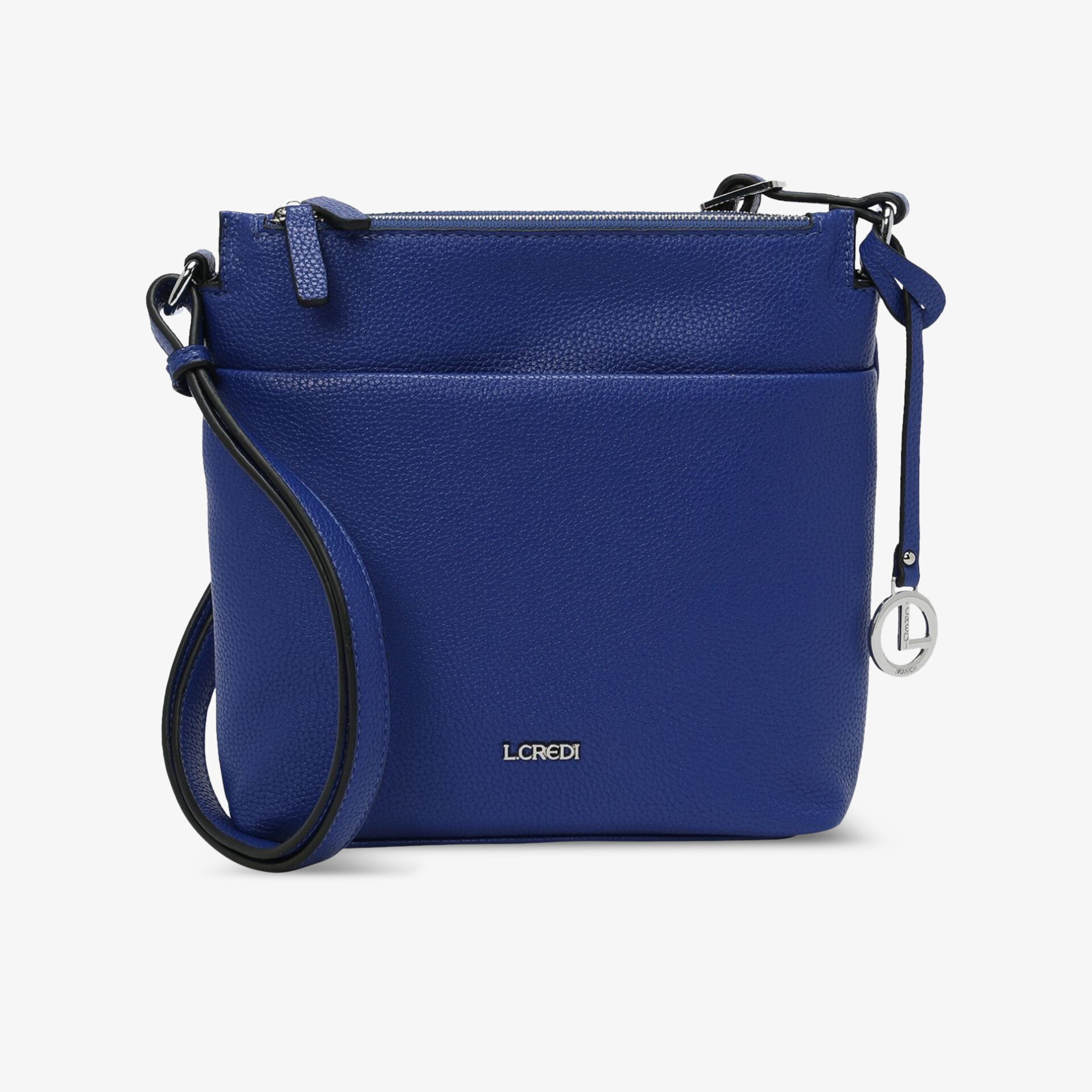 Blaue Umhängetasche mit Reißverschluss und praktischem Design für stilvolle Auftritte