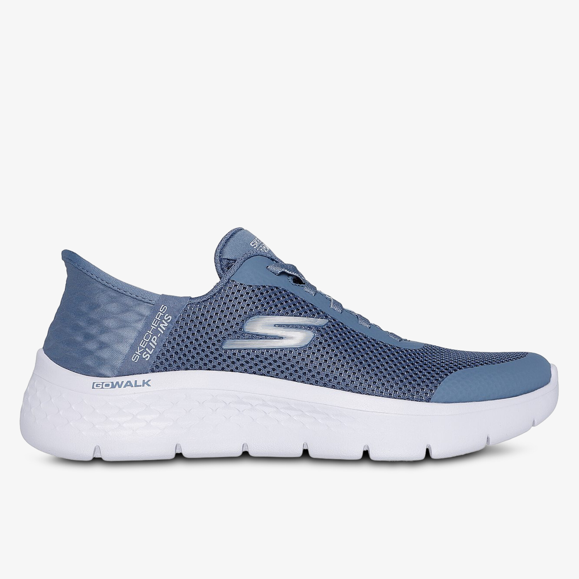 Bequemer blauer Sneaker mit atmungsaktivem Mesh und flexibler Sohle für ganztägigen Tragekomfort.