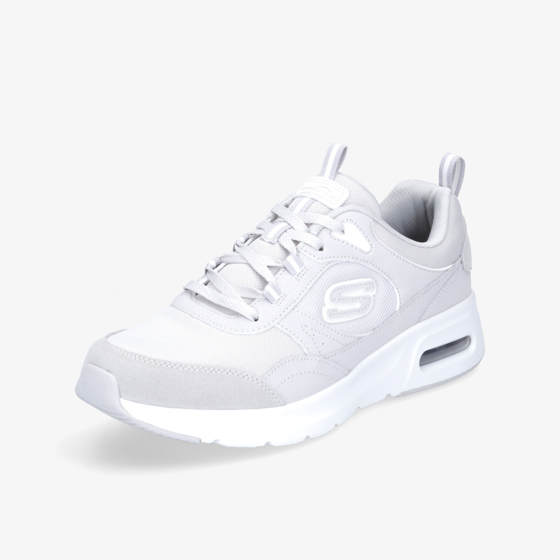 Moderner weißer Sneaker mit sportlichem Design und atmungsaktivem Material für maximalen Tragekomfort.