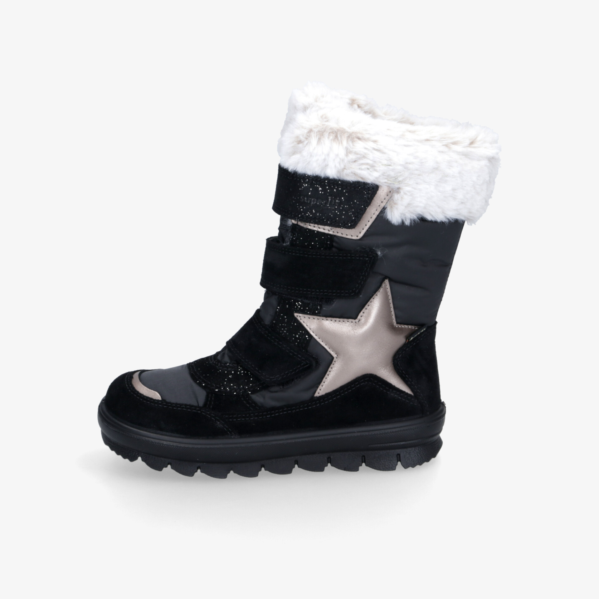 Warmer Winterstiefel mit flauschigem Futter, robuster Sohle und verstellbaren Klettverschlüssen für optimalen Komfort