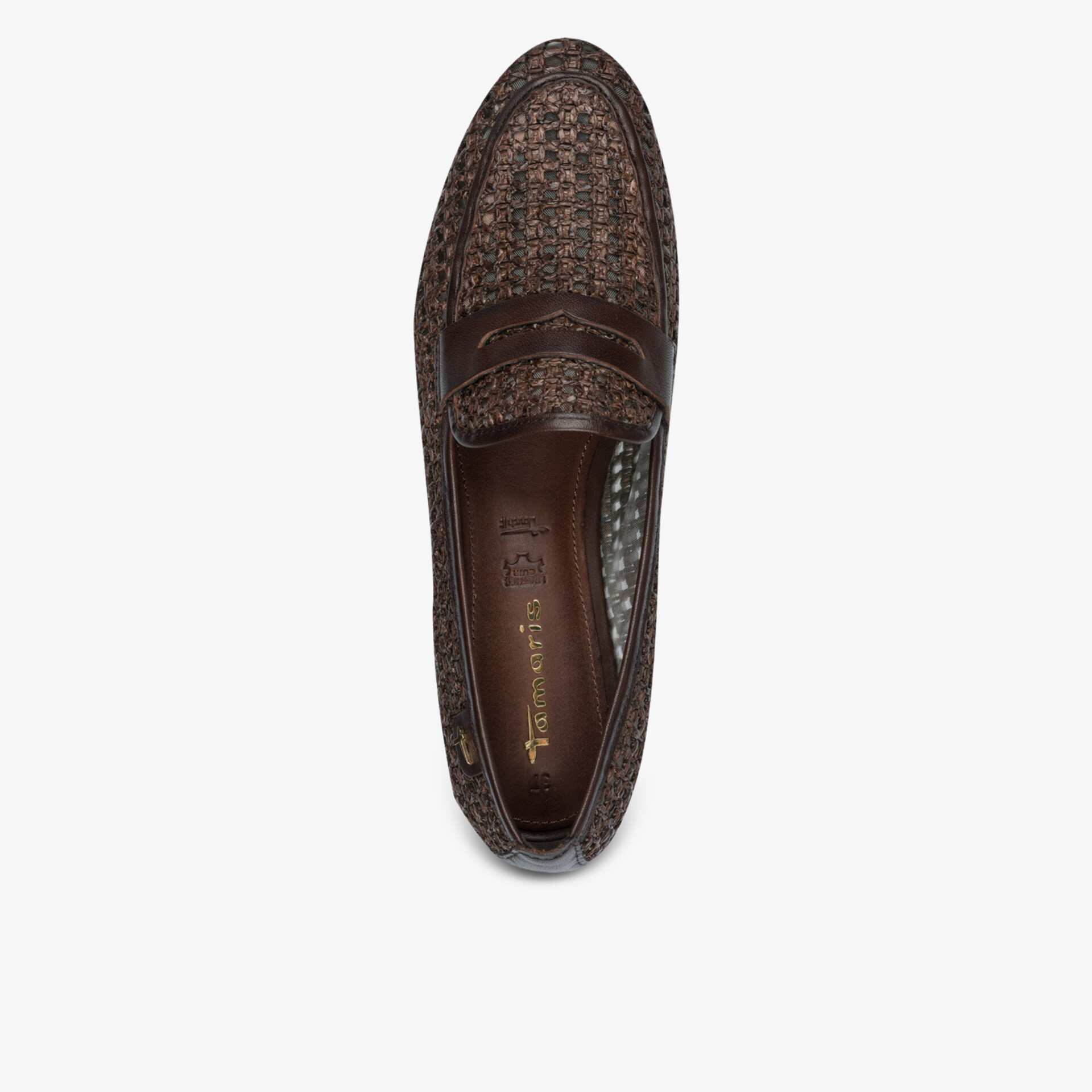 leichter und atmungsaktiver Slip-On Schuh mit gewebtem Mesh in dunkler Farbe, bequem und lässig