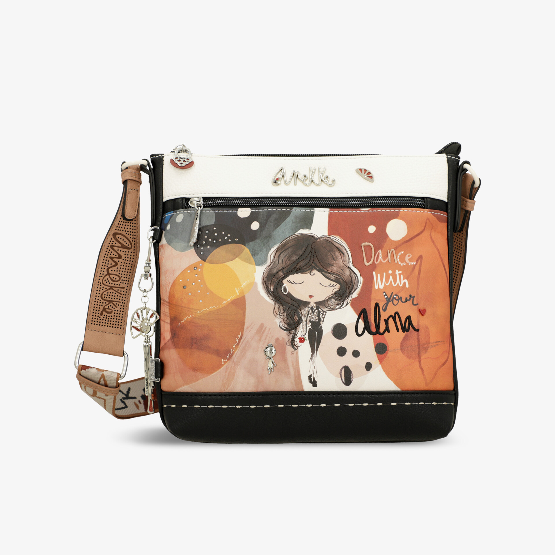 Modische Umhängetasche mit künstlerischem Motiv, verstellbarem Gurt und hochwertiger Verarbeitung, ideal für den Alltag