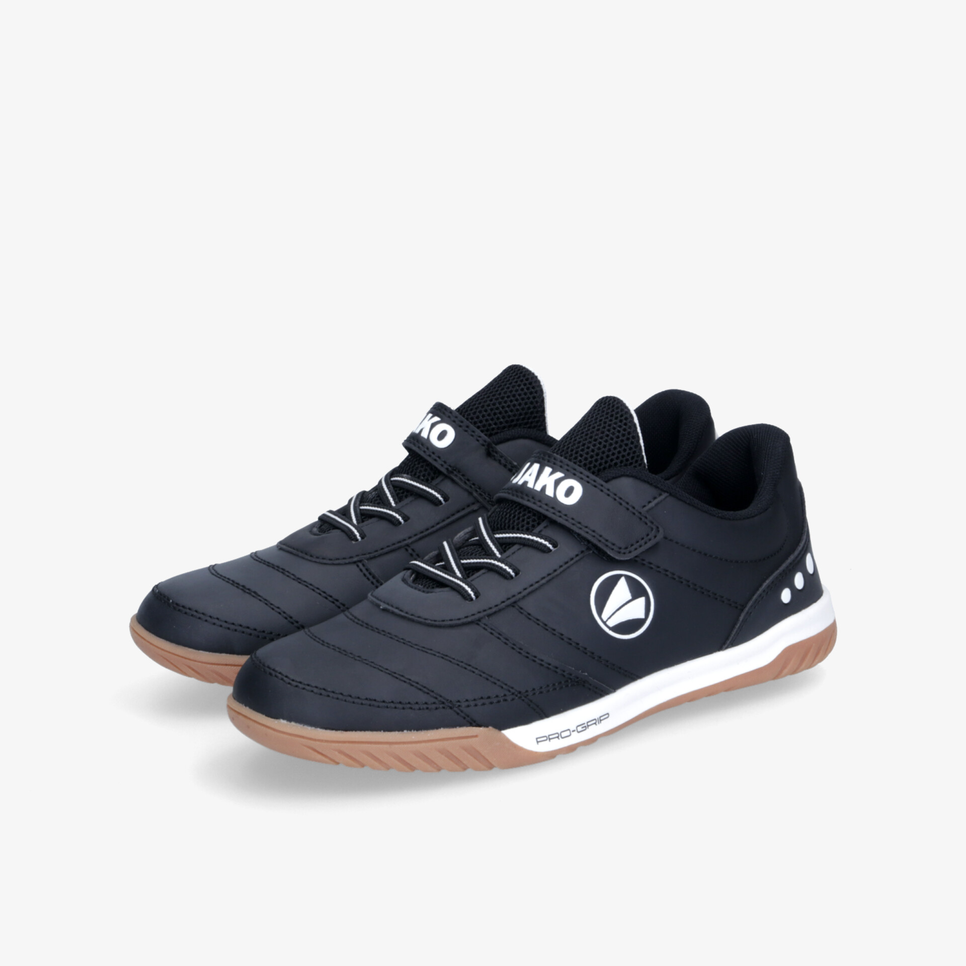 Leichte und sportliche Indoor-Schuhe mit rutschfester Sohle, komfortabler Passform und modernem Design in Schwarz und Weiß