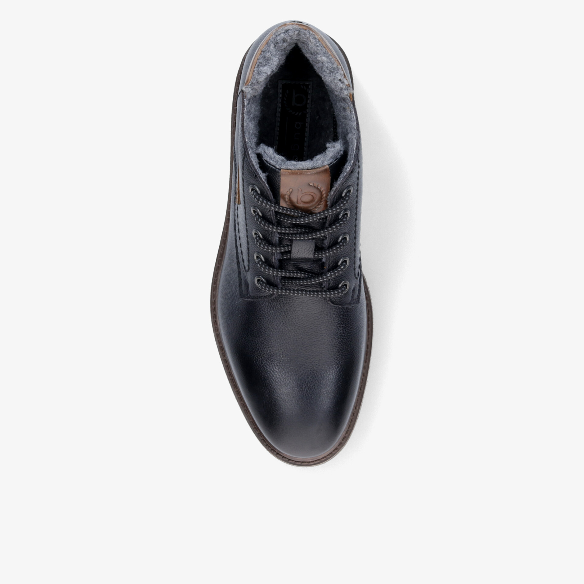 Moderner schwarzer Sneaker mit gepolsterter Innenseite und robustem Material, komfortabel und vielseitig