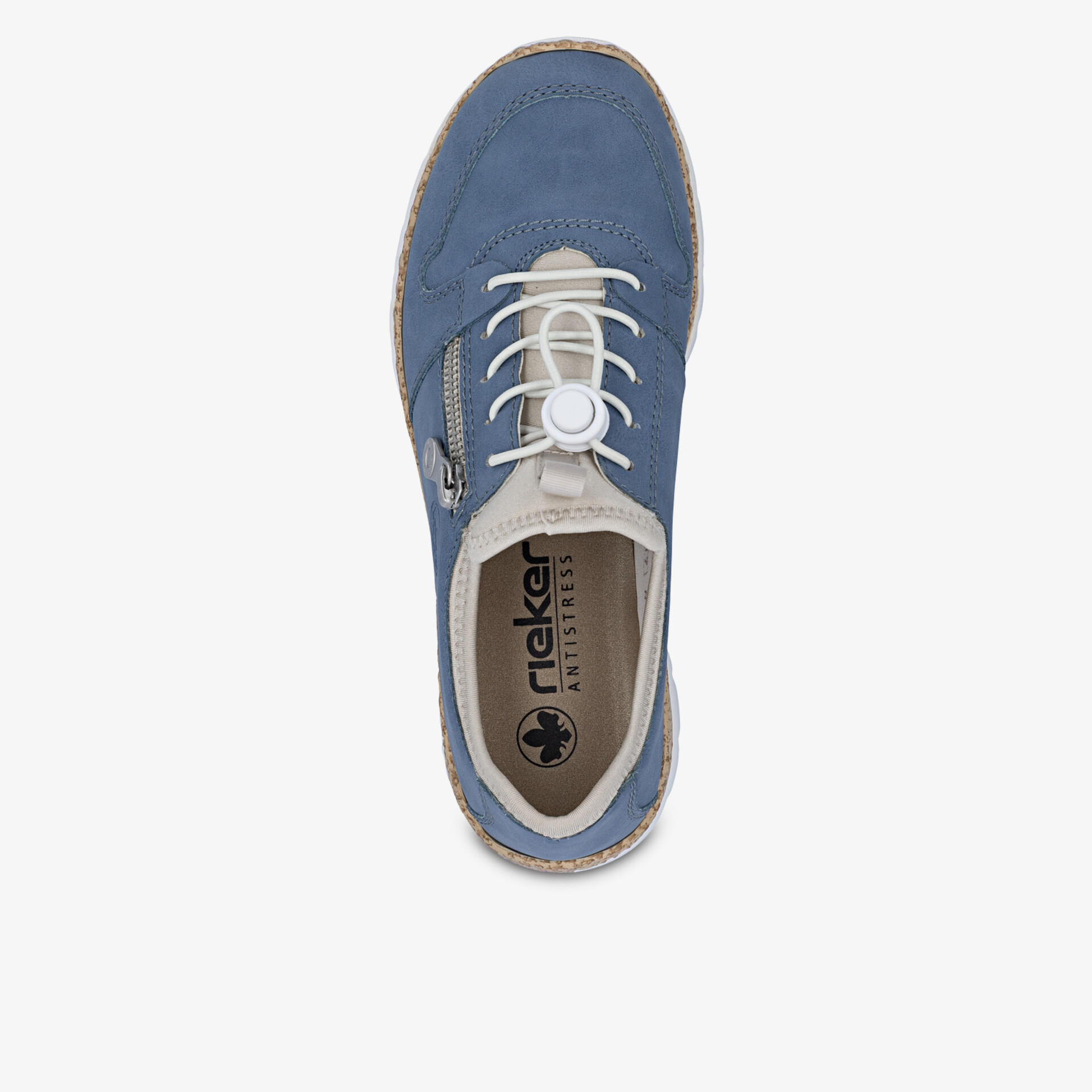 Bequemer blauer Sneaker mit Reißverschluss, ideal für Freizeitaktivitäten