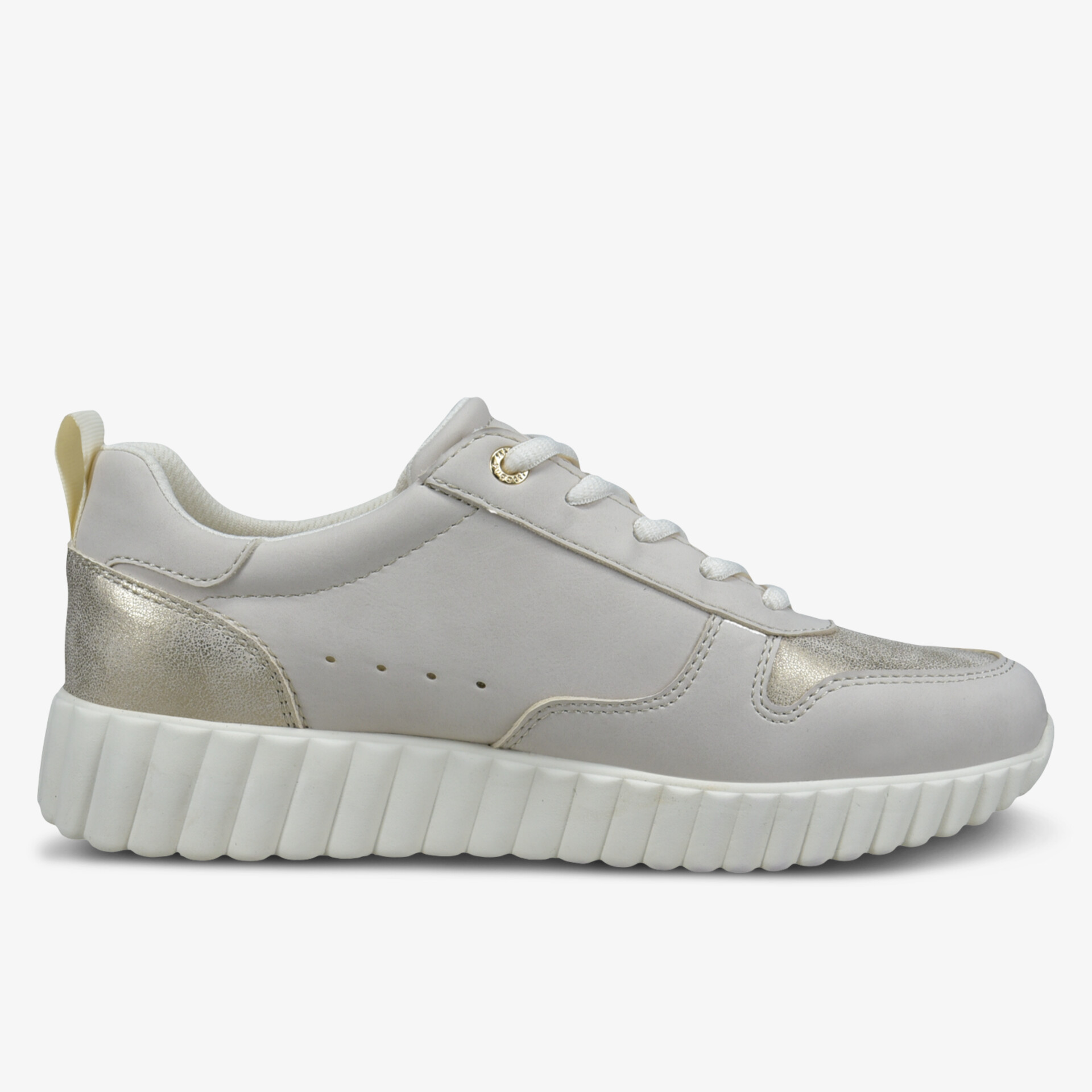 Bequeme weiße Sneakers mit modernem Design und robuster Sohle für den täglichen Gebrauch