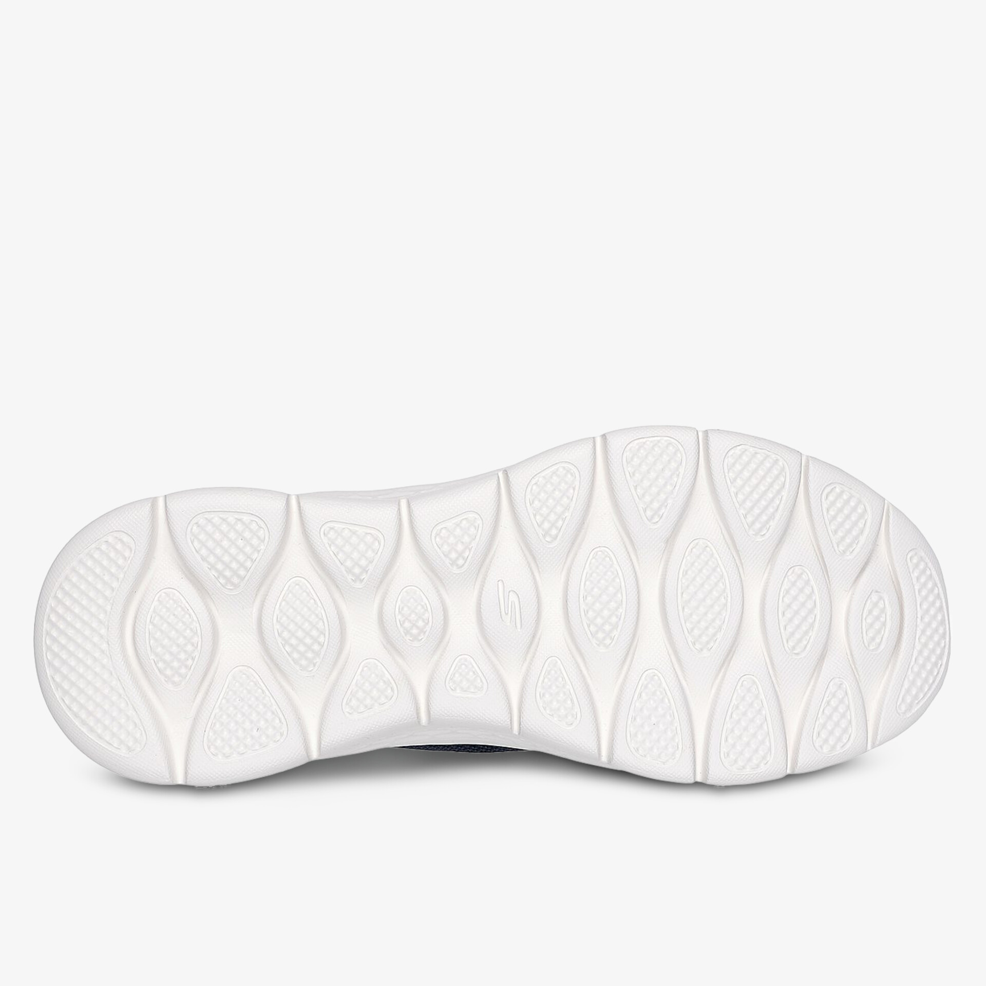 Weiße strapazierfähige Sohle mit rutschfestem Profil.