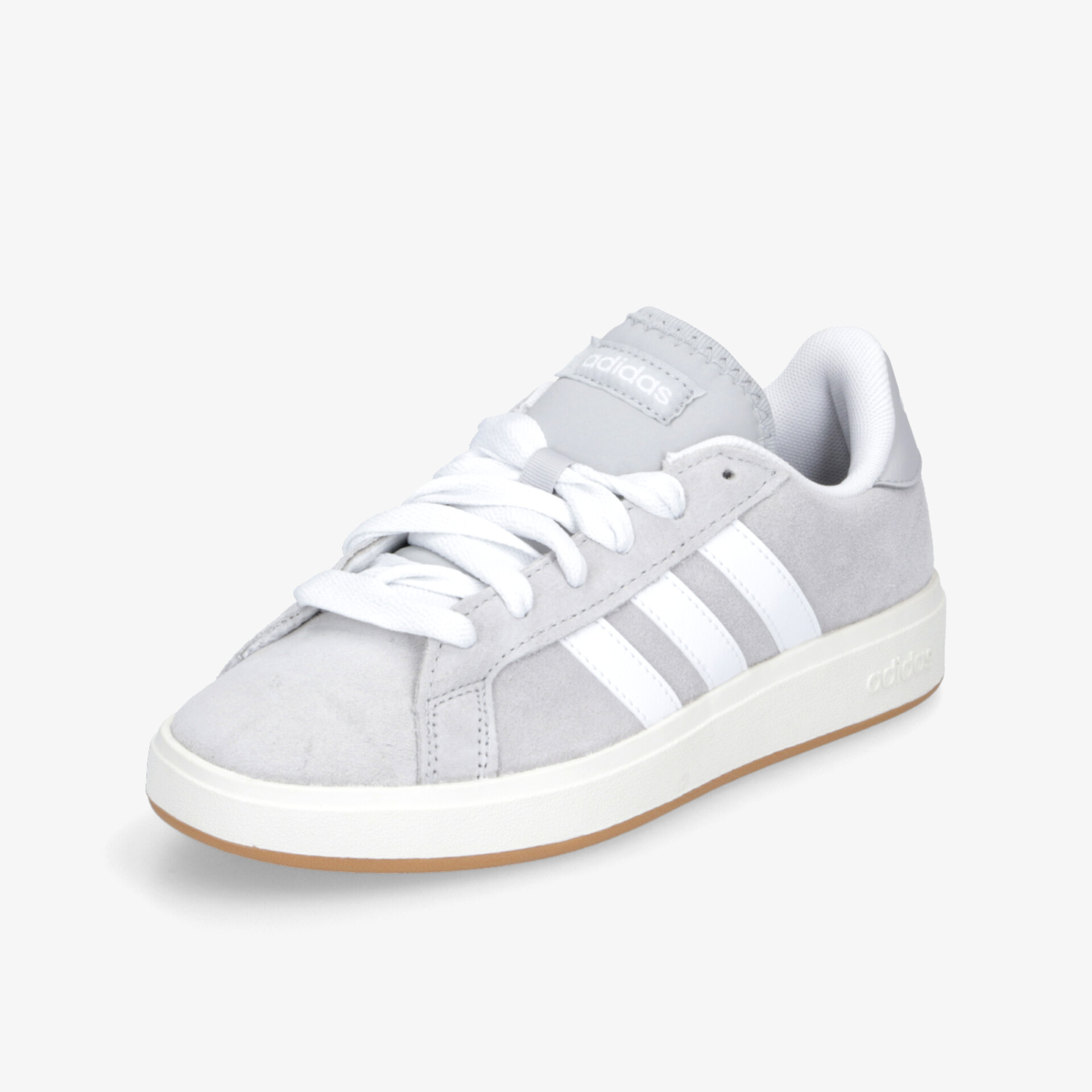 Moderner grauer Sneaker mit weißer Sohle und Schnürung, komfortabel und strapazierfähig für den Alltag