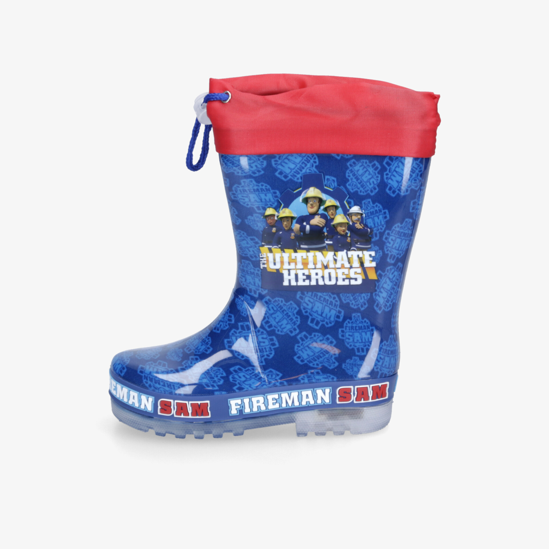 Wetterfester bunter Kinder Gummistiefel mit Feuerwehr-Motiv und rutschfester Sohle für sicheren Halt im Freien