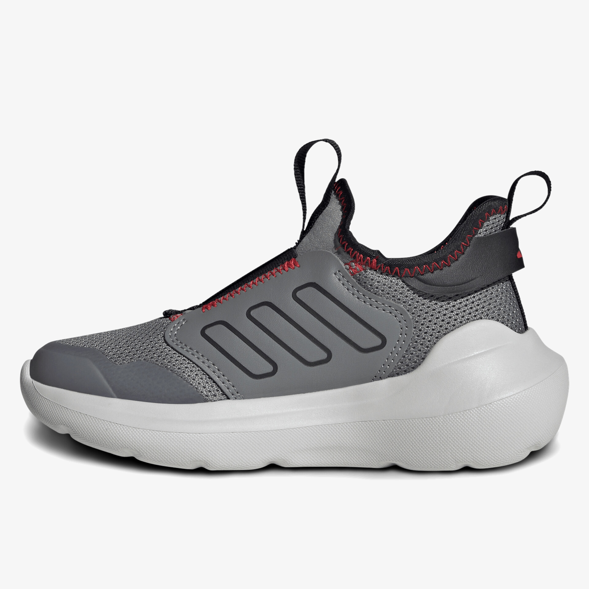 Moderner bequemer Schuh mit atmungsaktivem Material und flexibler, komfortabler Sohle seitliche Ansicht