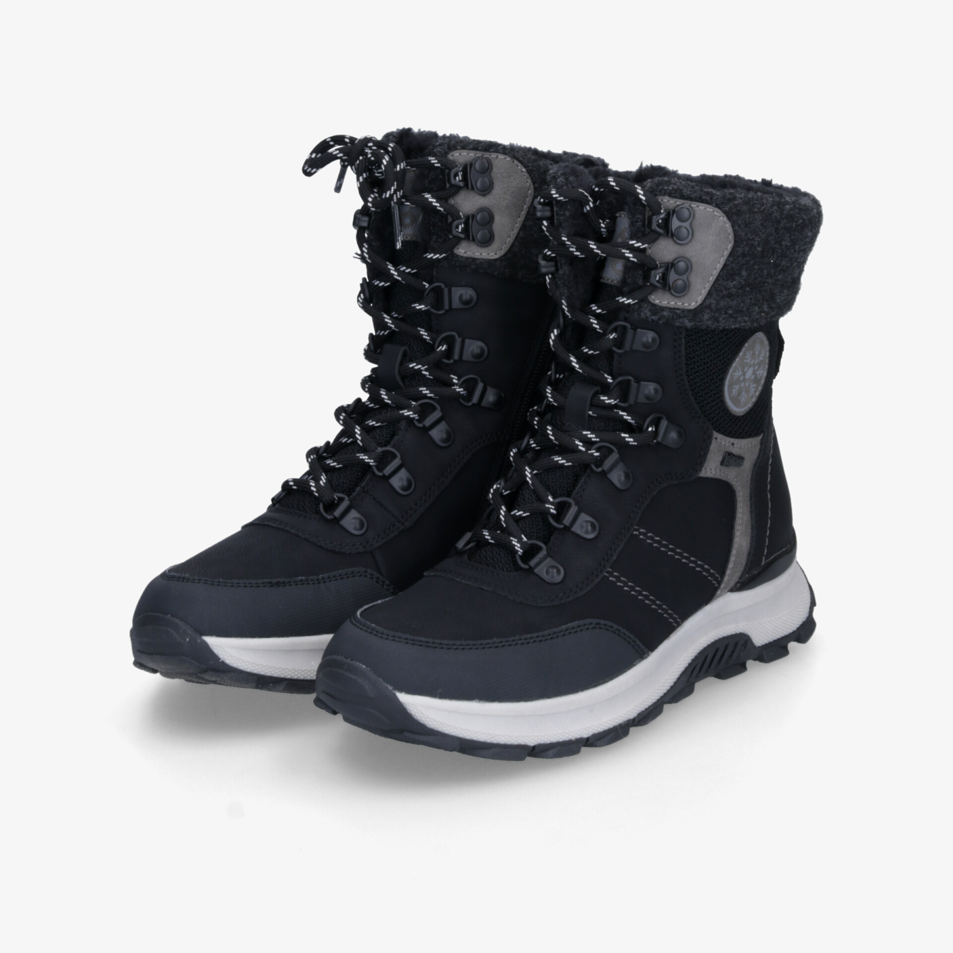 Robuste Winterstiefel mit warmer Fütterung, wasserdicht und rutschfester Sohle, komfortabel und strapazierfähig