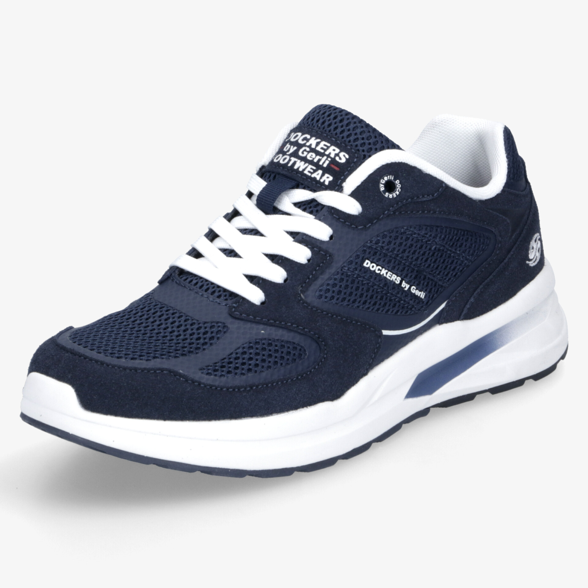 Sportlicher Sneaker in Navy und Weiß mit atmungsaktivem Material und komfortabler, rutschfester Sohle