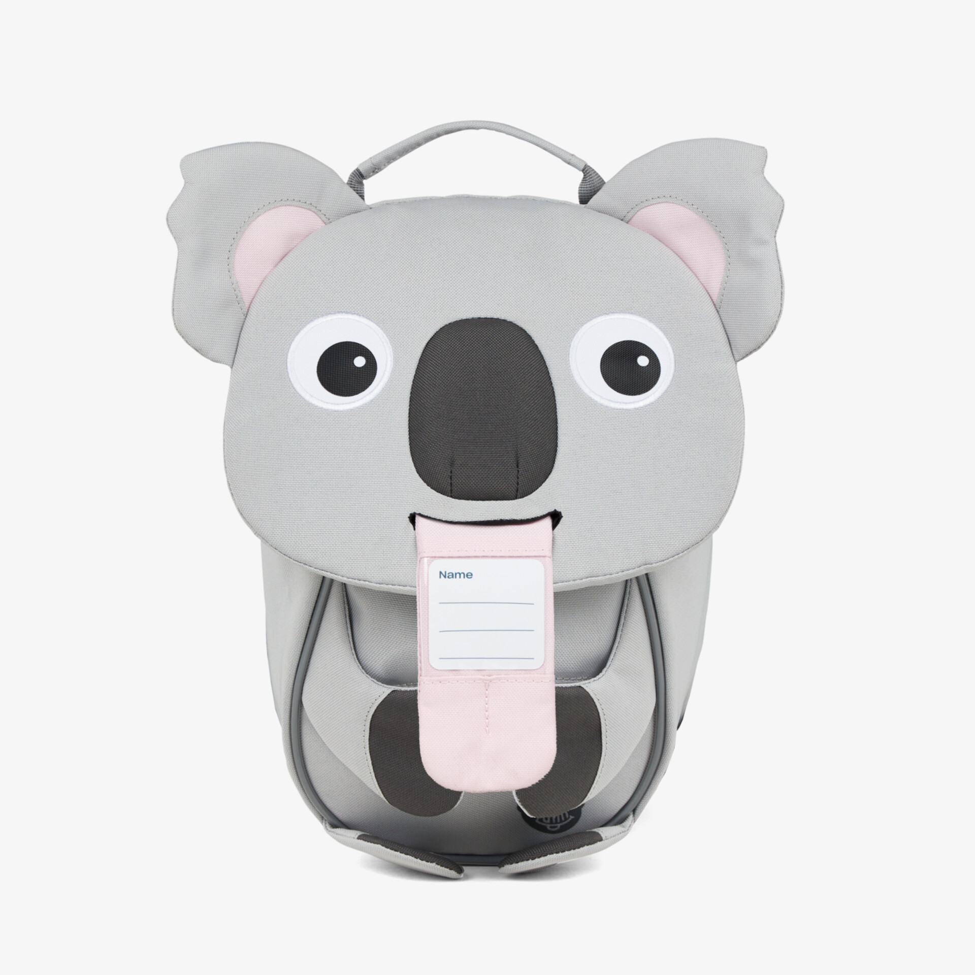 Kinder Rucksack mit niedlichem Koala-Design, weichem Material, praktischem Griff und Namensschild