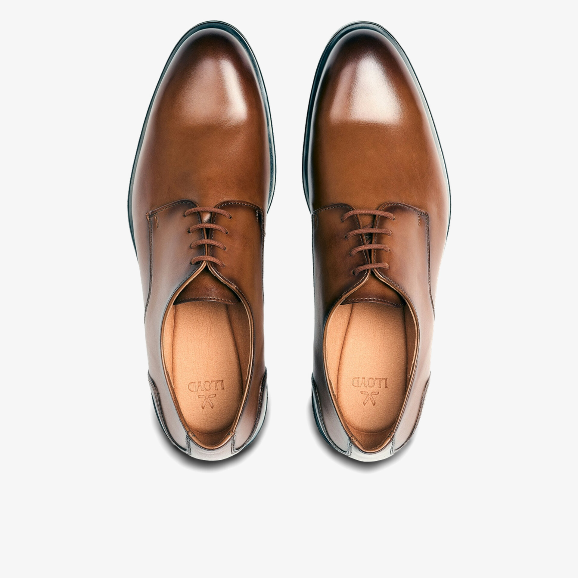 Elegante braune Lederschuhe mit klassischer Schnürung und bequemem Design, ideale Business-Schuhe