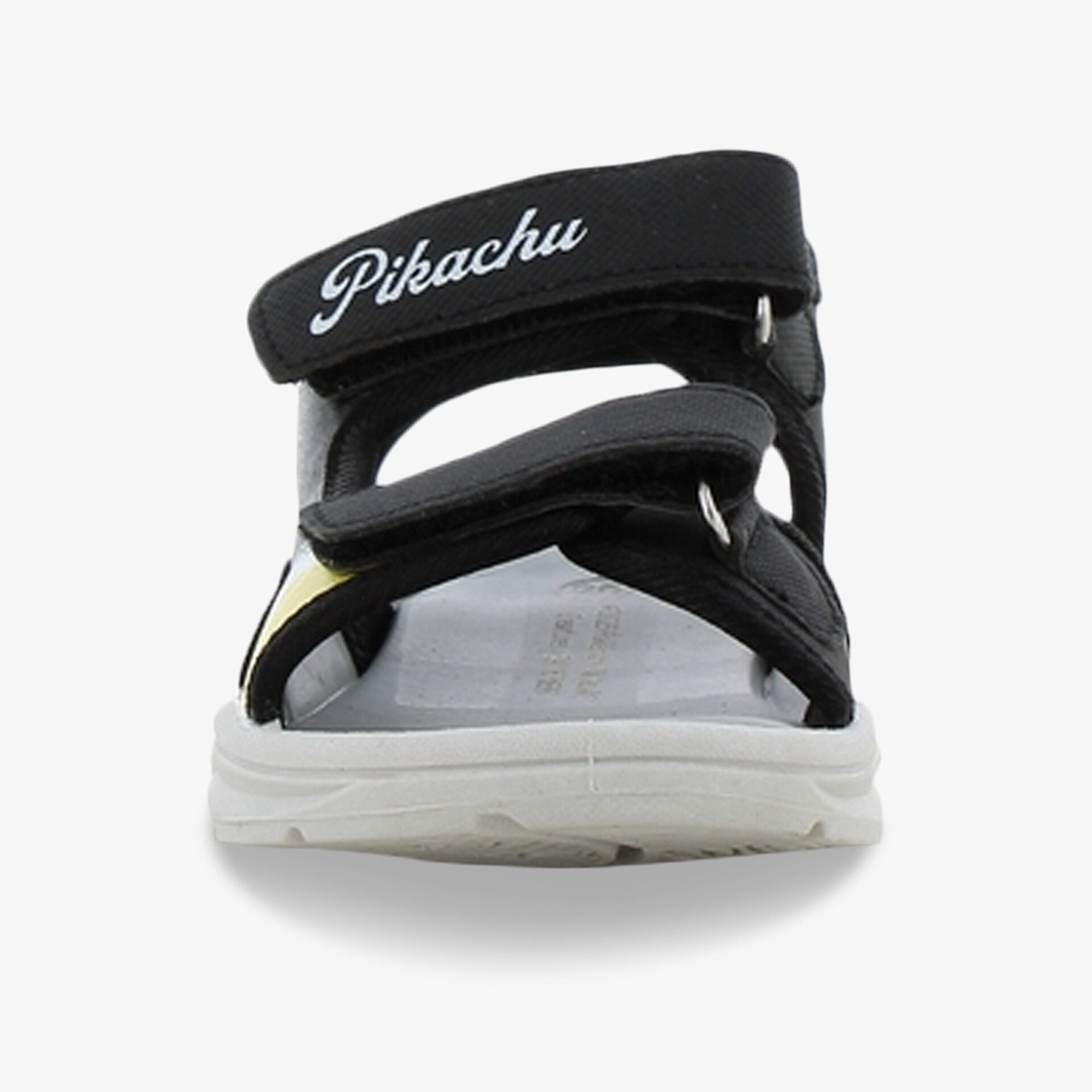 Rückansicht einer bequemen Sandale mit verstellbarem Klettverschluss und leichter, rutschfester Sohle