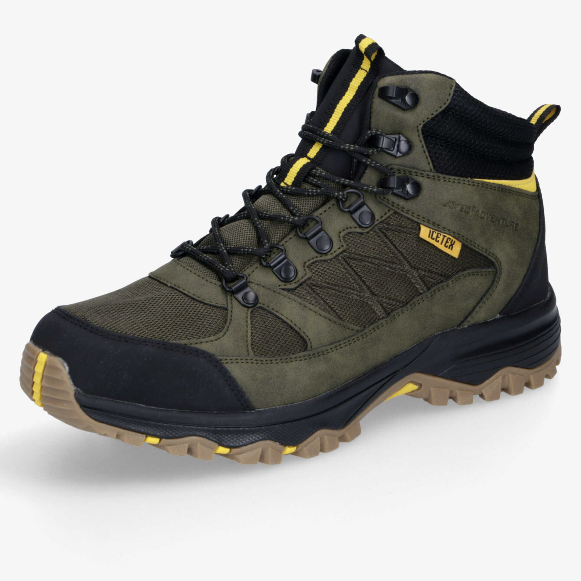 Robuster Wanderschuh mit wasserabweisendem Material, gepolstertem Schaft und rutschfester, griffiger Sohle für besten Halt