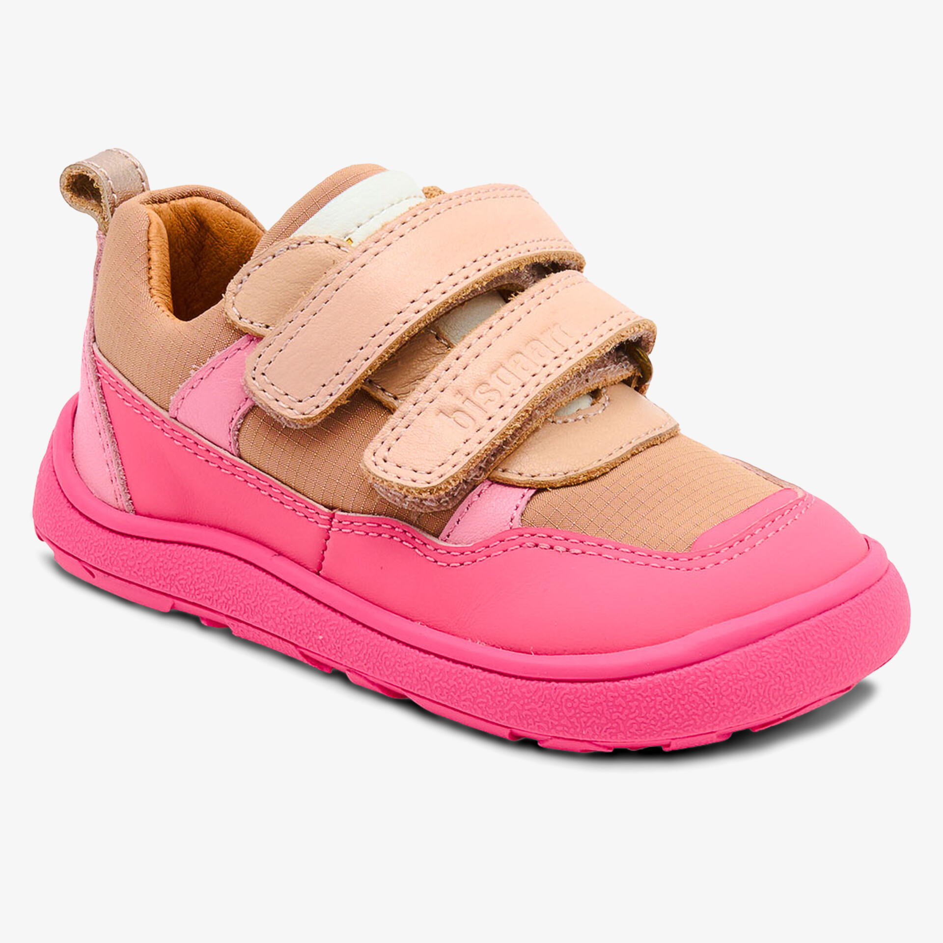 Bequemer Schuh mit Klettverschluss und rutschfester Sohle in einem lebhaften Design.